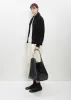 Leather Belted Tote — Black sold by La Garconne