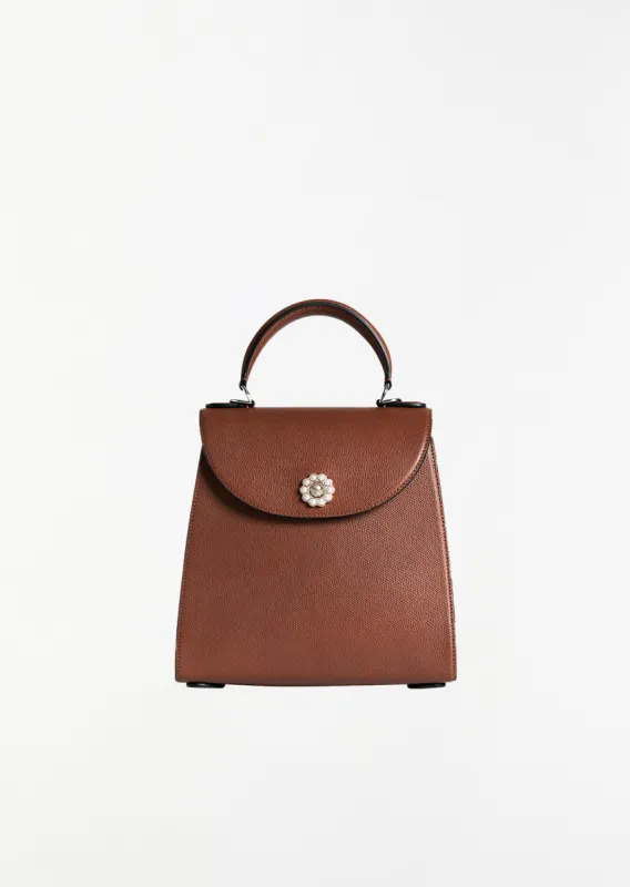 Grained Leather Valentine Bag — Chocolate made by Simone Rocha