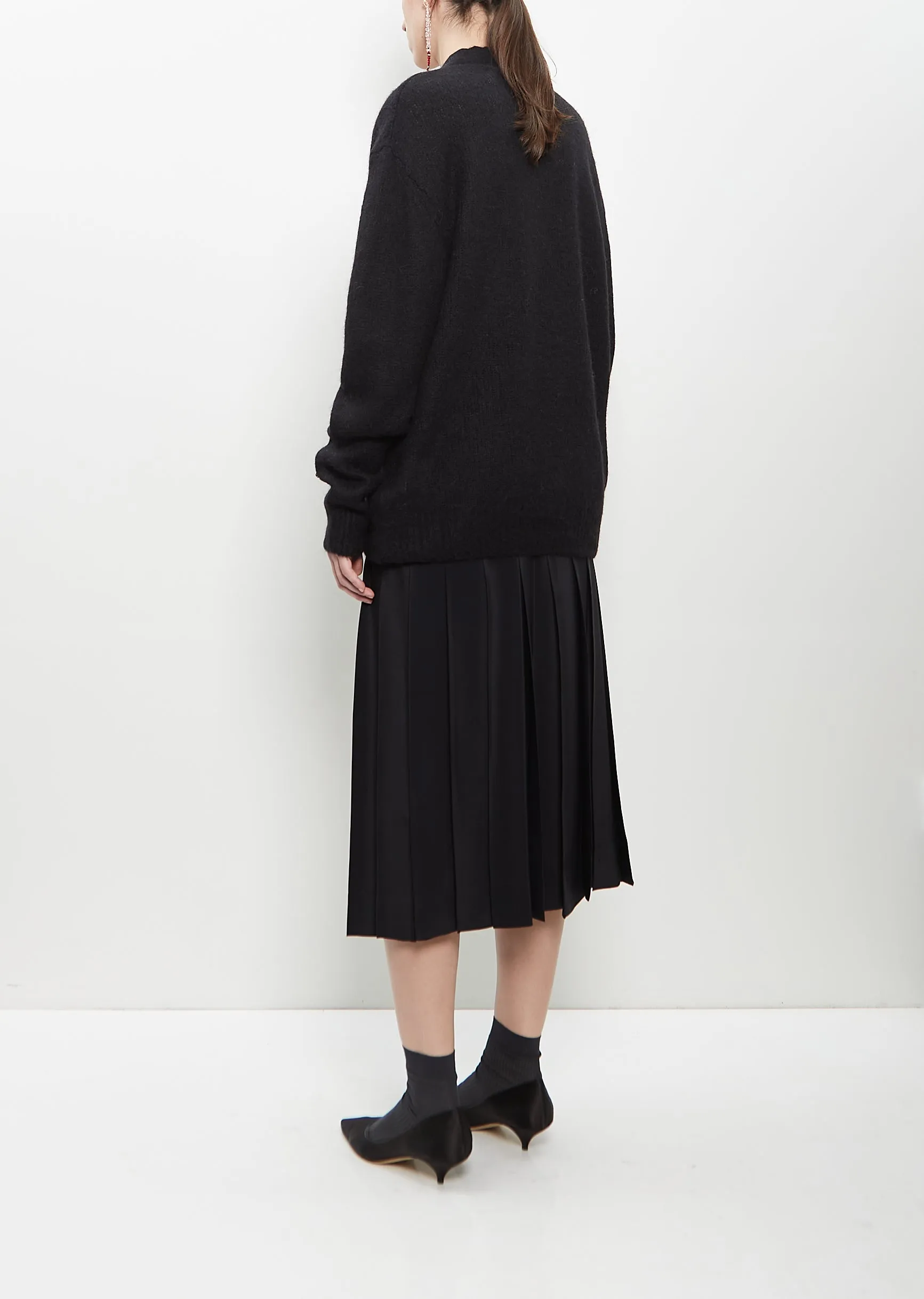 Alpaca Merino Wool Knit Cardigan — Black sold by La Garconne product image thumbnail 3