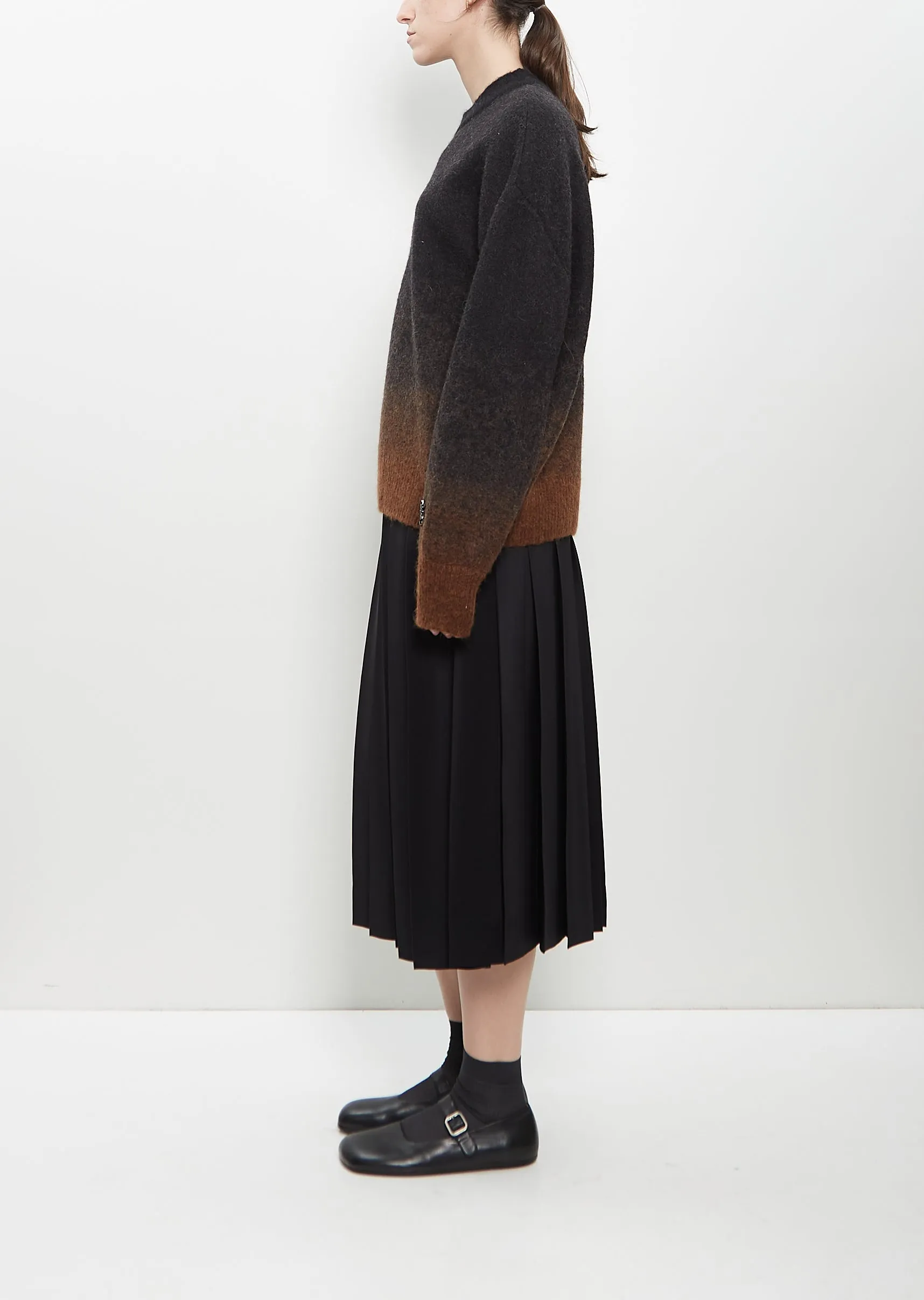 Alpaca Merino Wool Knit Jumper — Chocolate Ombre sold by La Garconne product image thumbnail 2