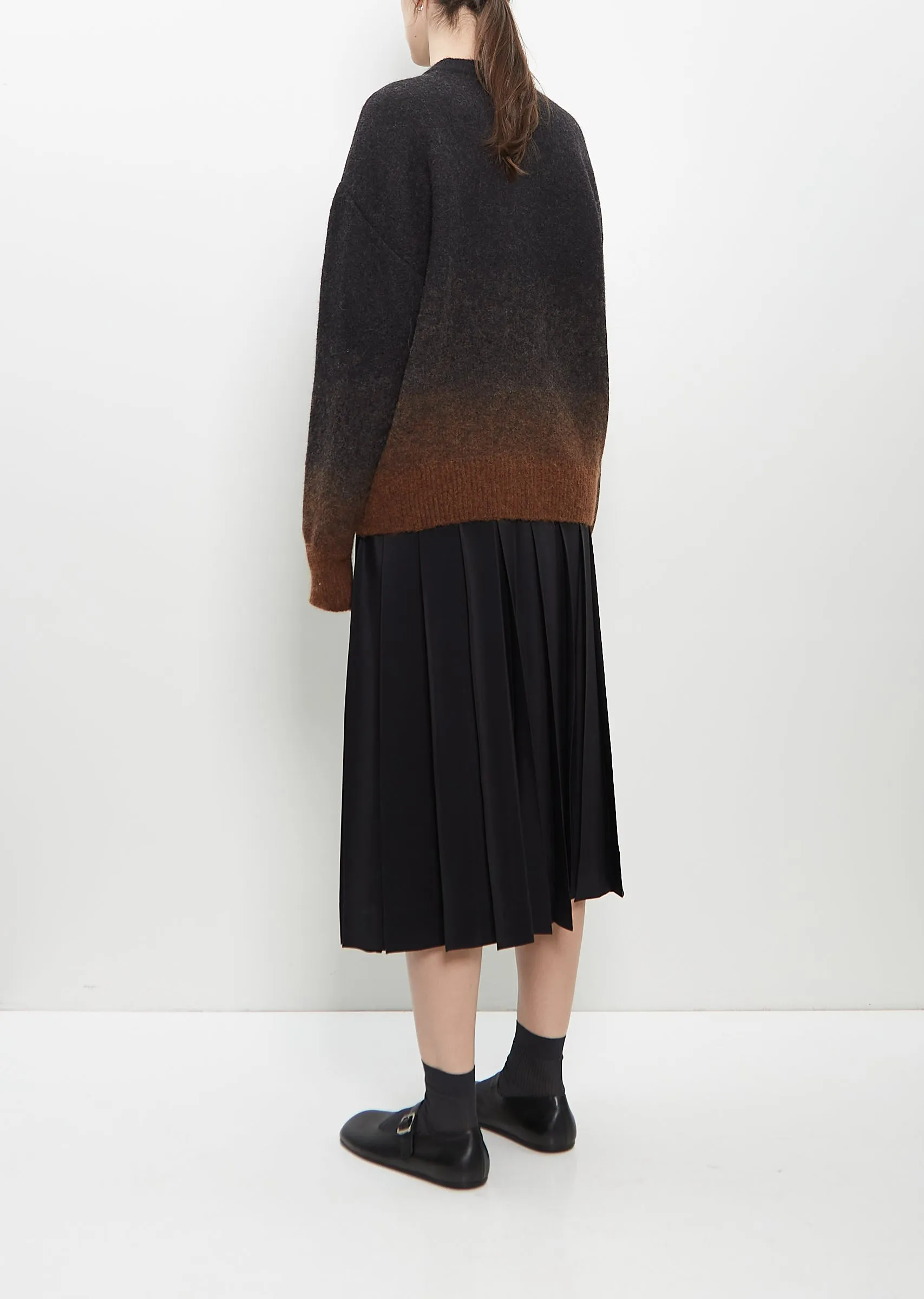 Alpaca Merino Wool Knit Jumper — Chocolate Ombre sold by La Garconne product image thumbnail 3