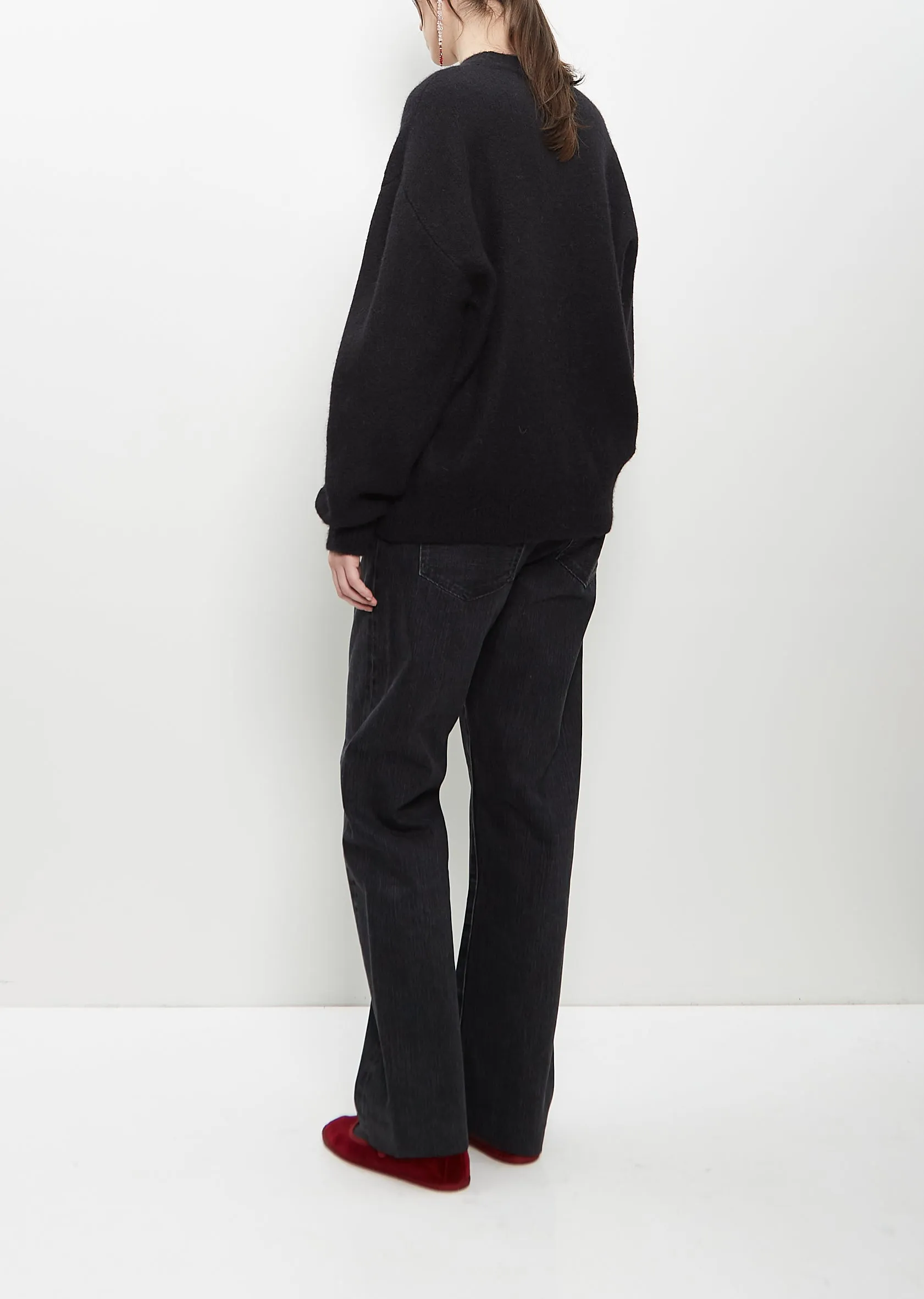 Alpaca Merino Wool Knit Jumper — Black sold by La Garconne product image thumbnail 3
