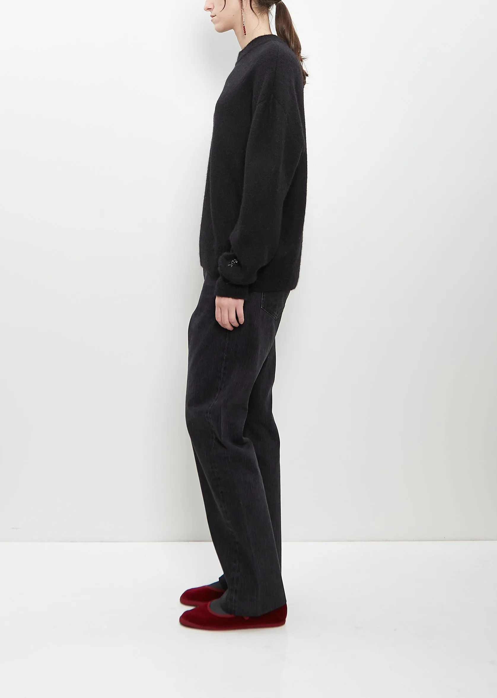 Alpaca Merino Wool Knit Jumper — Black sold by La Garconne product image thumbnail 2