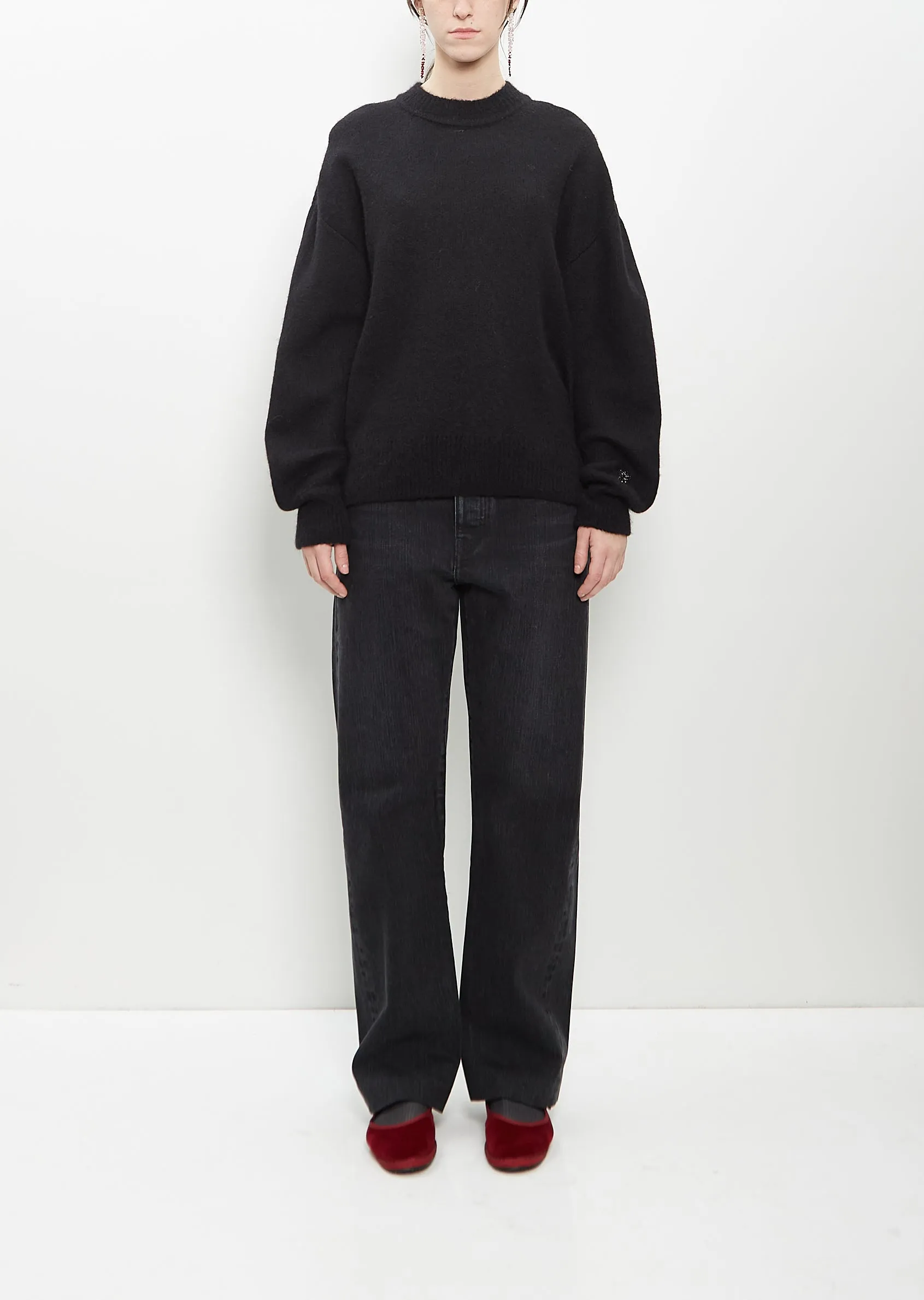 Alpaca Merino Wool Knit Jumper — Black sold by La Garconne product image thumbnail 4