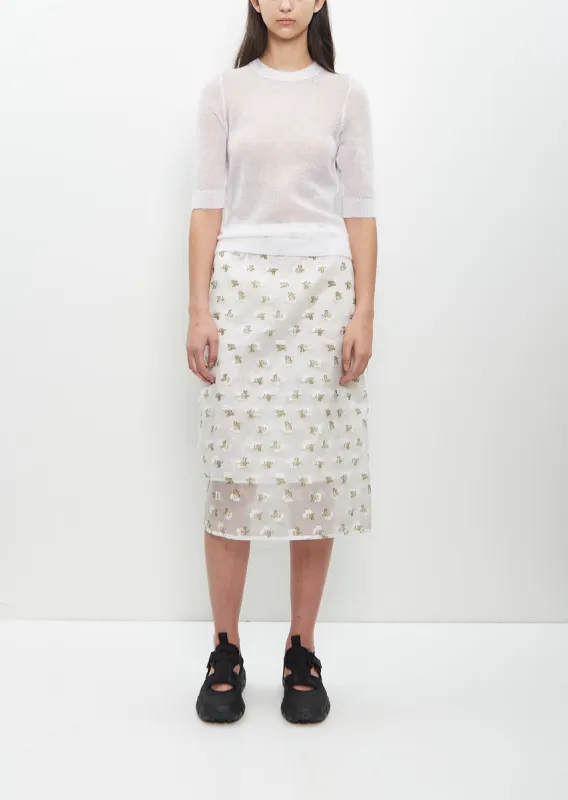 Silk Nylon Allegra Skirt sold by La Garconne