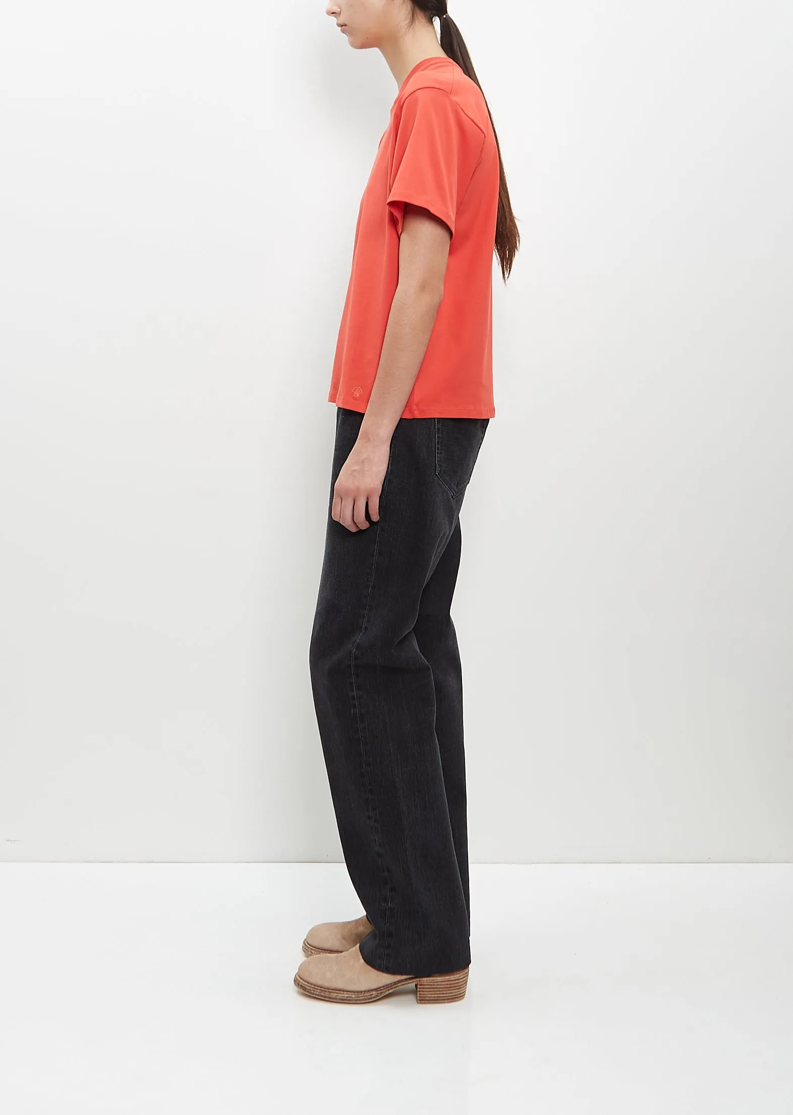 Supima Cotton Telanto T-Shirt — Tomato sold by La Garconne product image thumbnail 2