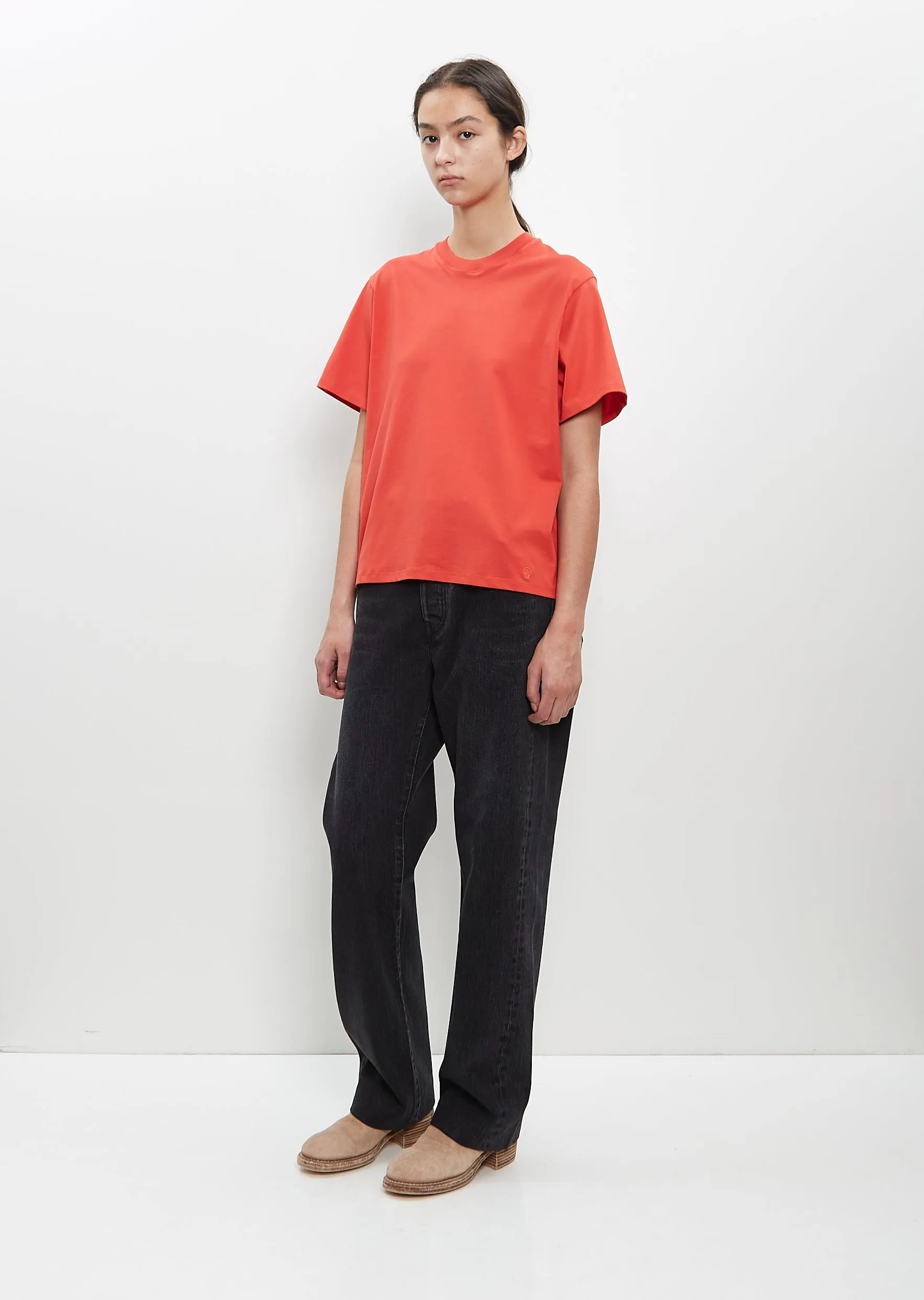 Supima Cotton Telanto T-Shirt — Tomato sold by La Garconne product image thumbnail 5