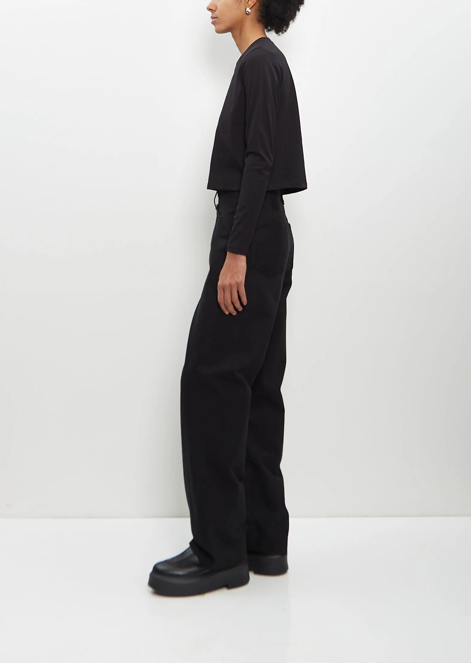 Organic Cotton Masal Long Sleeve Shirt — Black sold by La Garconne product image thumbnail 3