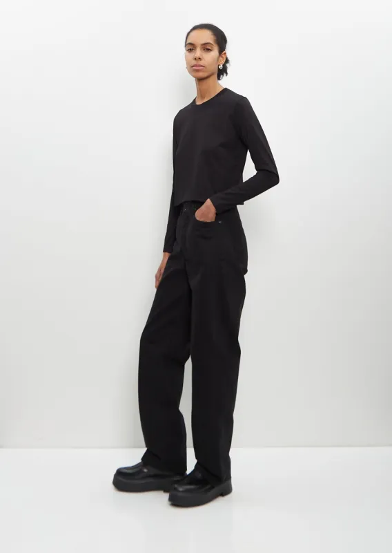 Organic Cotton Masal Long Sleeve Shirt — Black sold by La Garconne