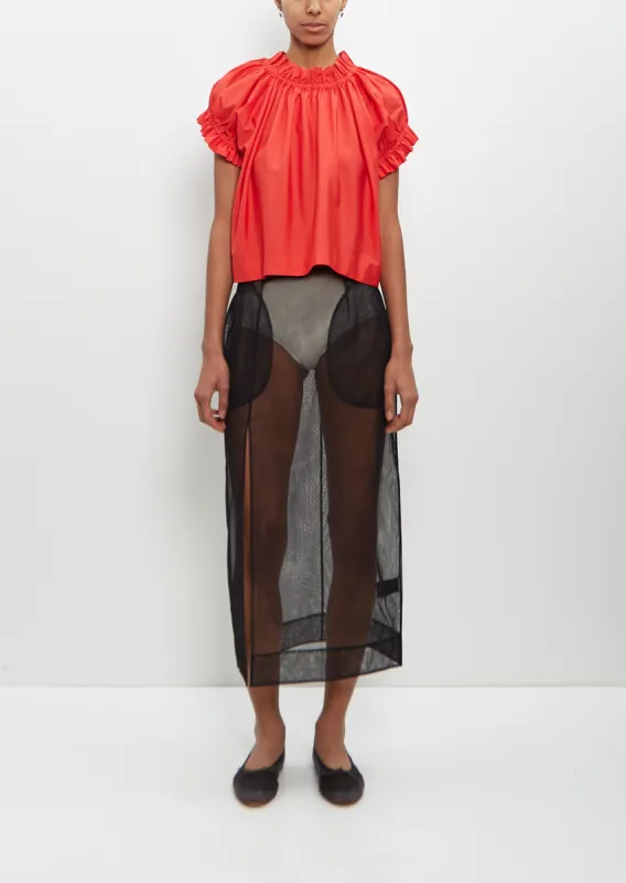 Nylon Sheer Pencil Skirt — Black sold by La Garconne