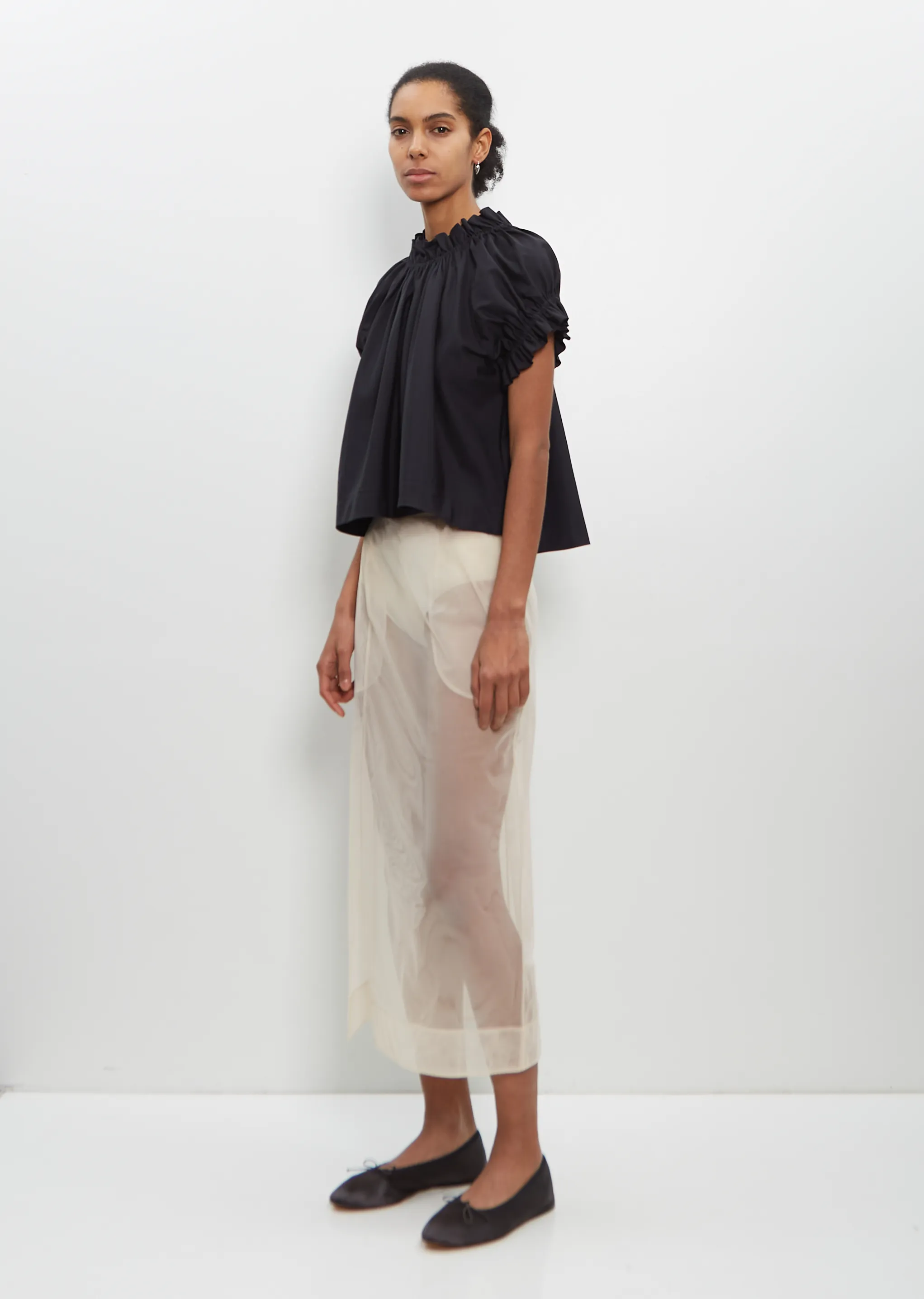 Nylon Sheer Pencil Skirt — Nude sold by La Garconne product image thumbnail 4