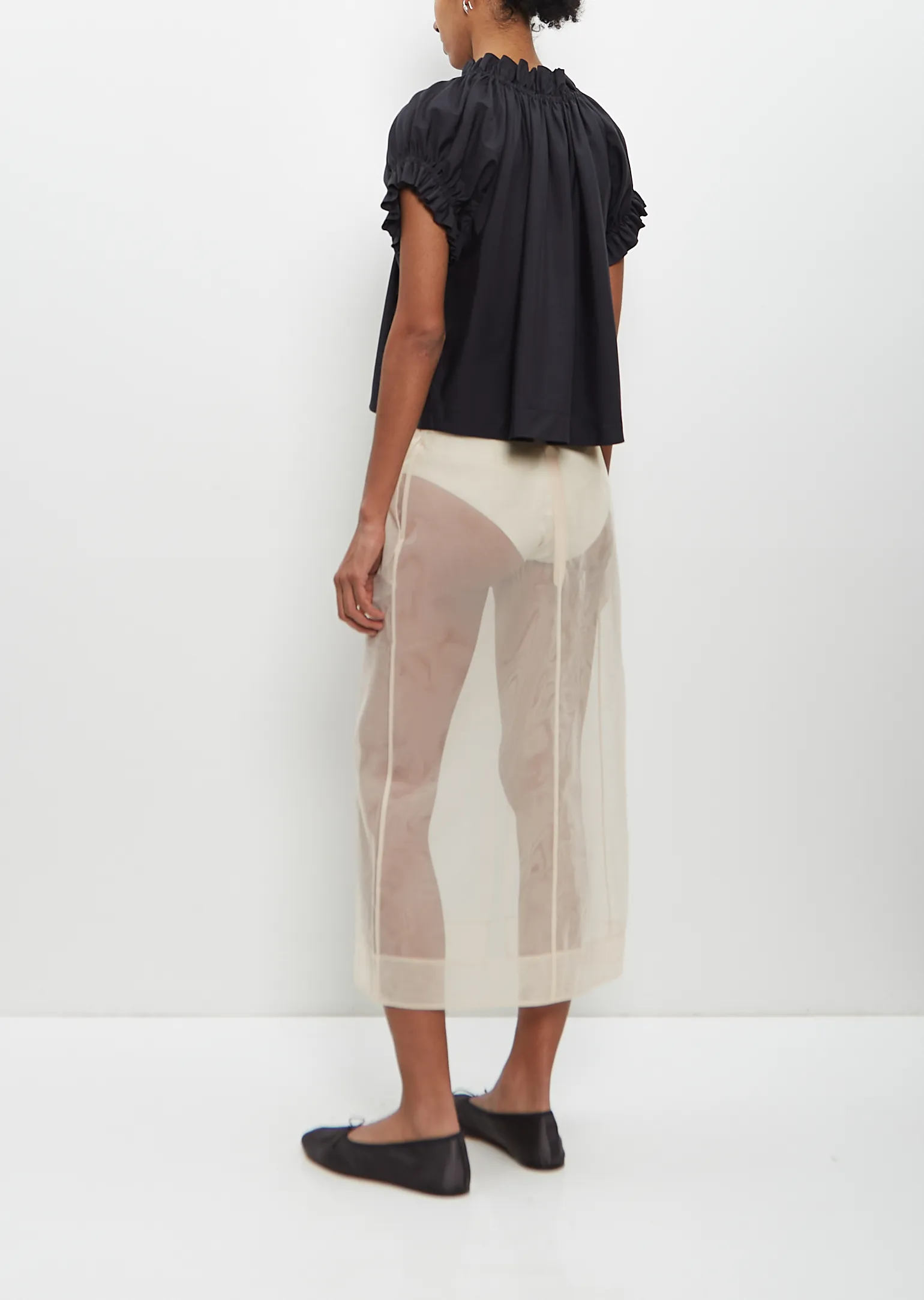 Nylon Sheer Pencil Skirt — Nude sold by La Garconne product image thumbnail 3