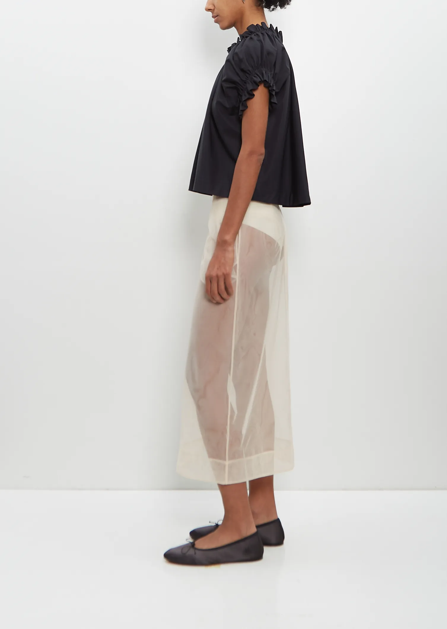 Nylon Sheer Pencil Skirt — Nude sold by La Garconne product image thumbnail 2