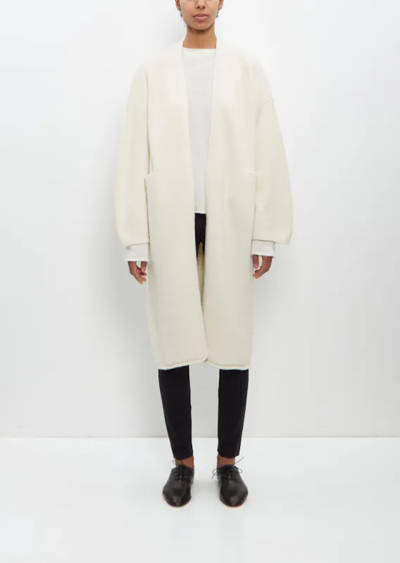 Alpaca Merino Wool Long Open Cardigan sold by La Garconne