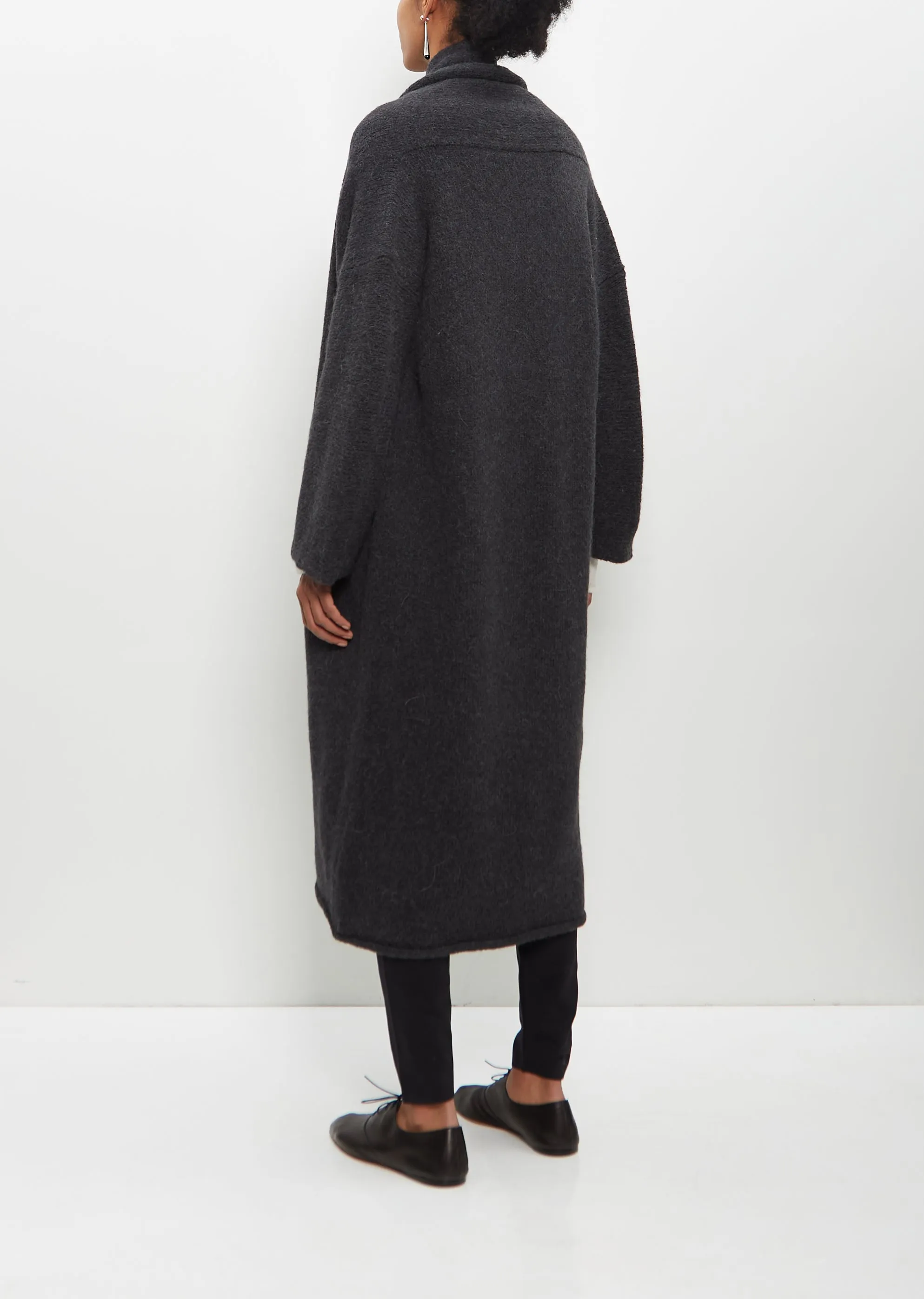 Alpaca Long Shawl Cardigan — Ink sold by La Garconne product image thumbnail 3