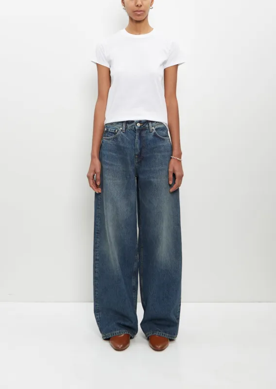 Roomy Jean — Rugged Mid Blue sold by La Garconne