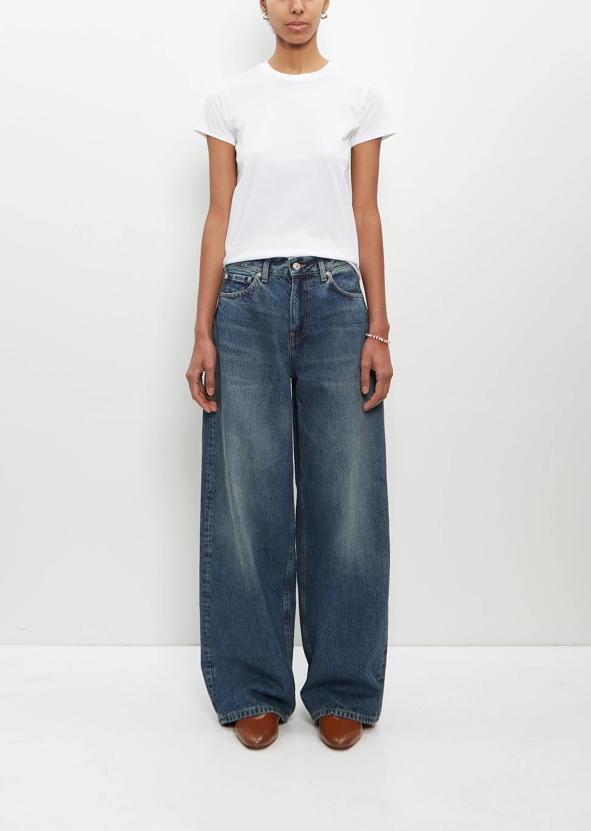 Roomy Jean — Rugged Mid Blue sold by La Garconne