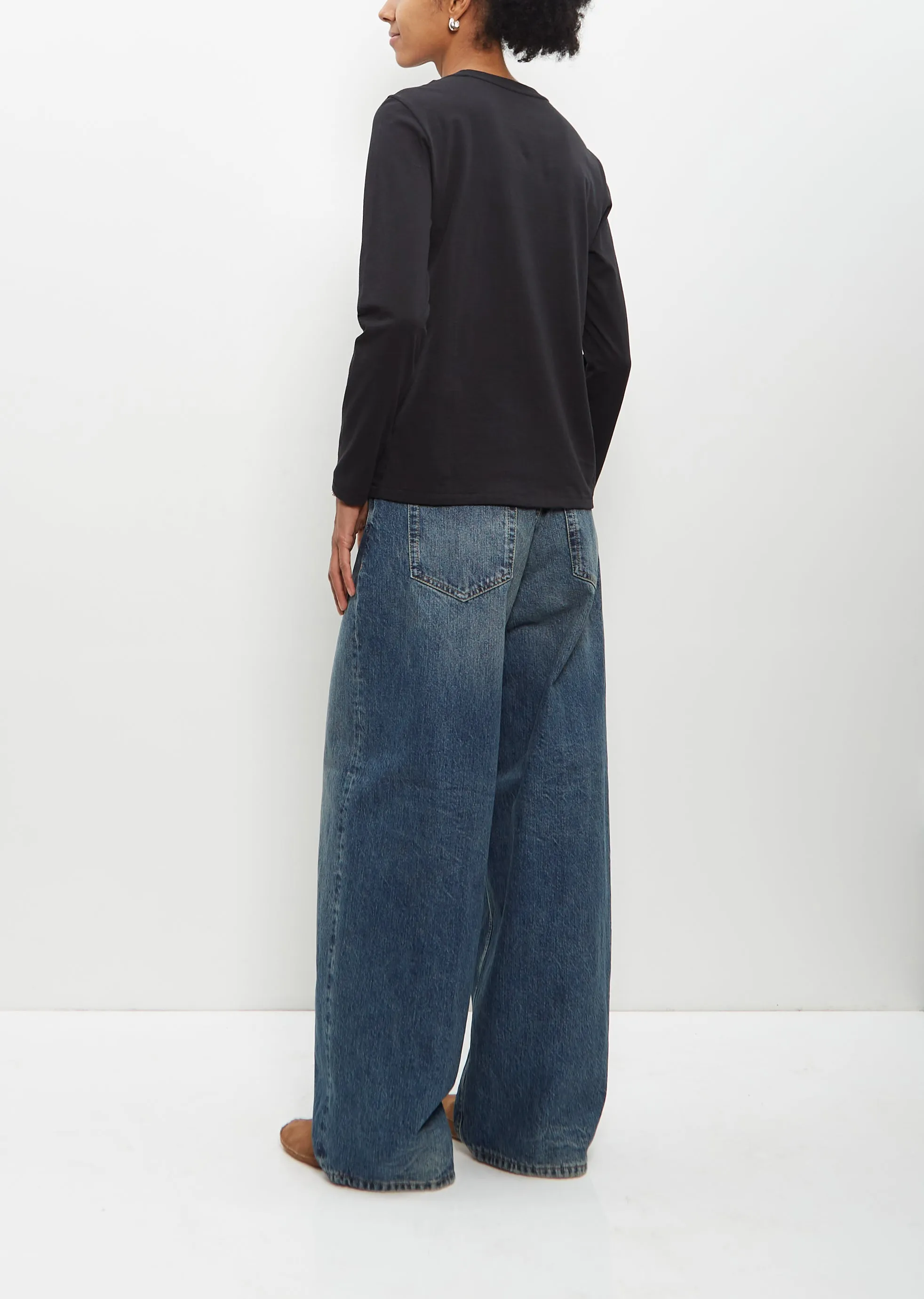 Cotton Long Sleeve Mini Boy T-Shirt — Jet Black sold by La Garconne product image thumbnail 3