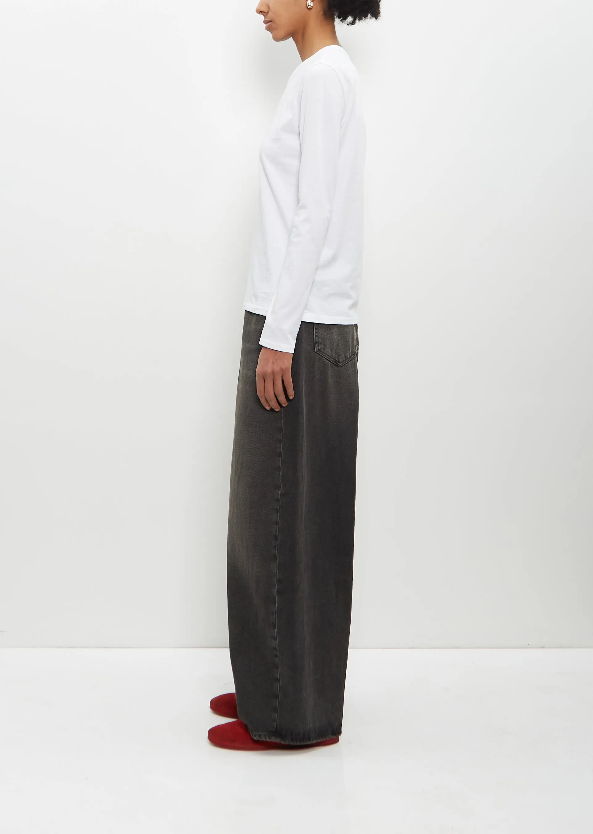 Cotton Long Sleeve Mini Boy T-Shirt — Optic White sold by La Garconne product image thumbnail 2