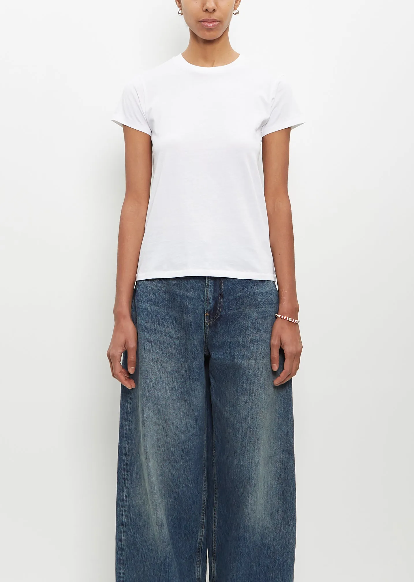 Cotton Mini Boy Tee — Optic White sold by La Garconne