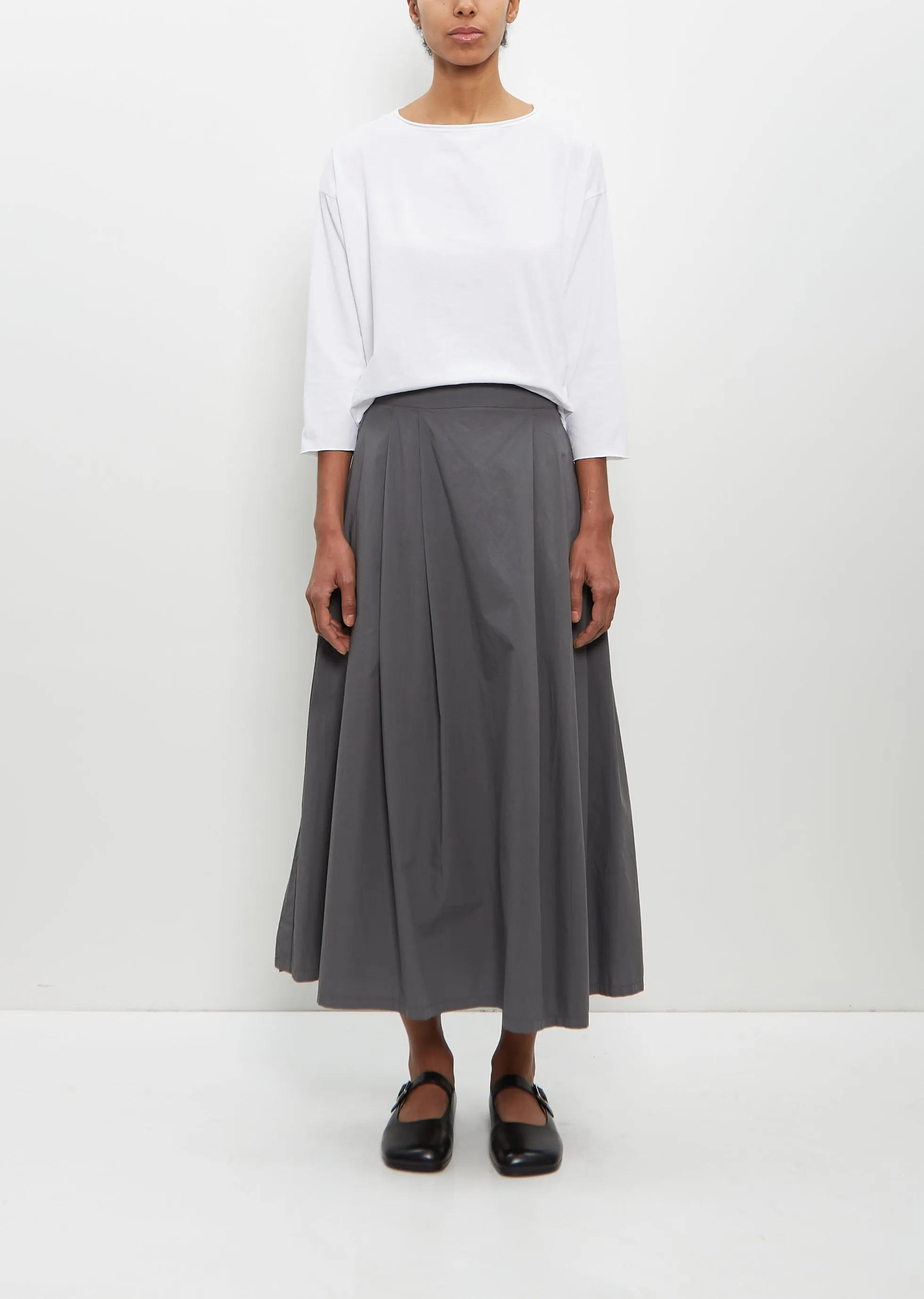 Cotton Maso Skirt — Grey sold by La Garconne