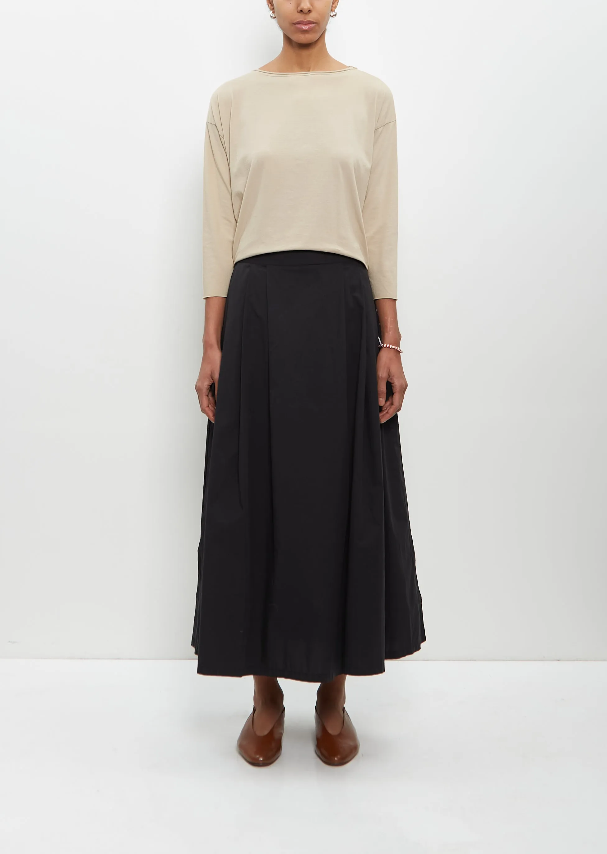 Cotton Maso Skirt — Black sold by La Garconne