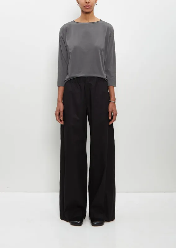 Cotton Diana Pant — Black sold by La Garconne