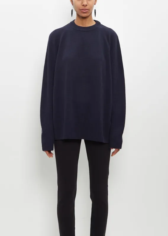 Cashmere Sibem Top — Dark Navy sold by La Garconne