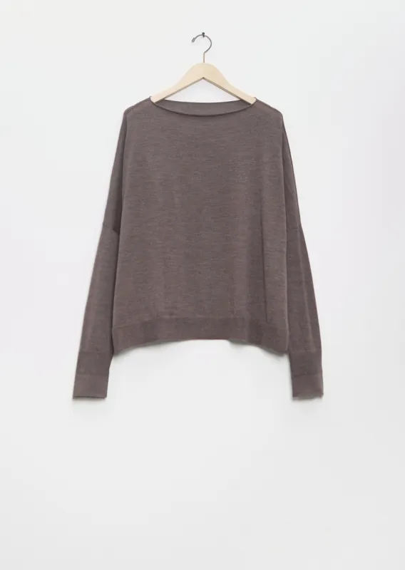 Cashmere Boat Neck Sweater — Lava sold by La Garconne