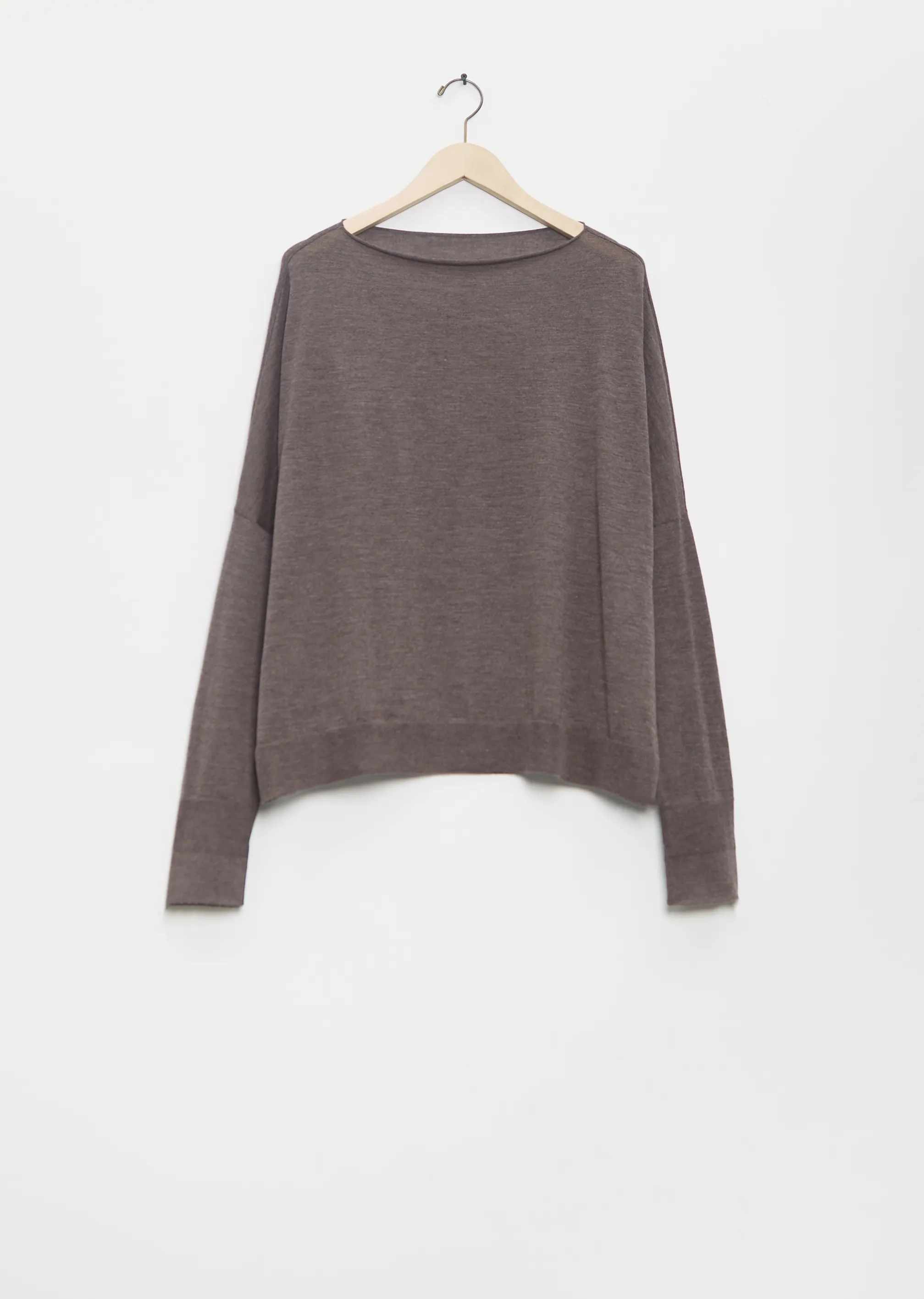 Cashmere Boat Neck Sweater — Lava sold by La Garconne