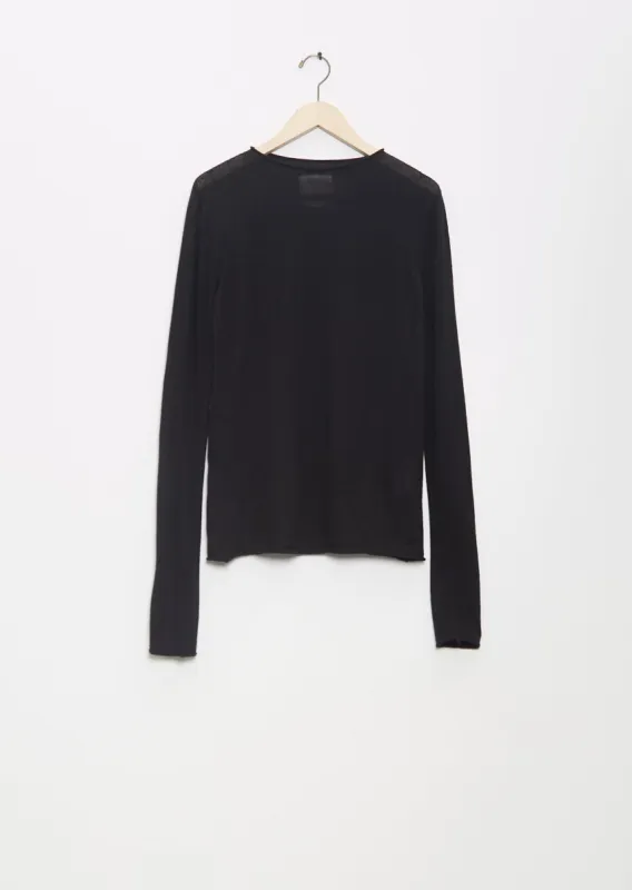 Super Fine Alpaca Rollneck — Black sold by La Garconne