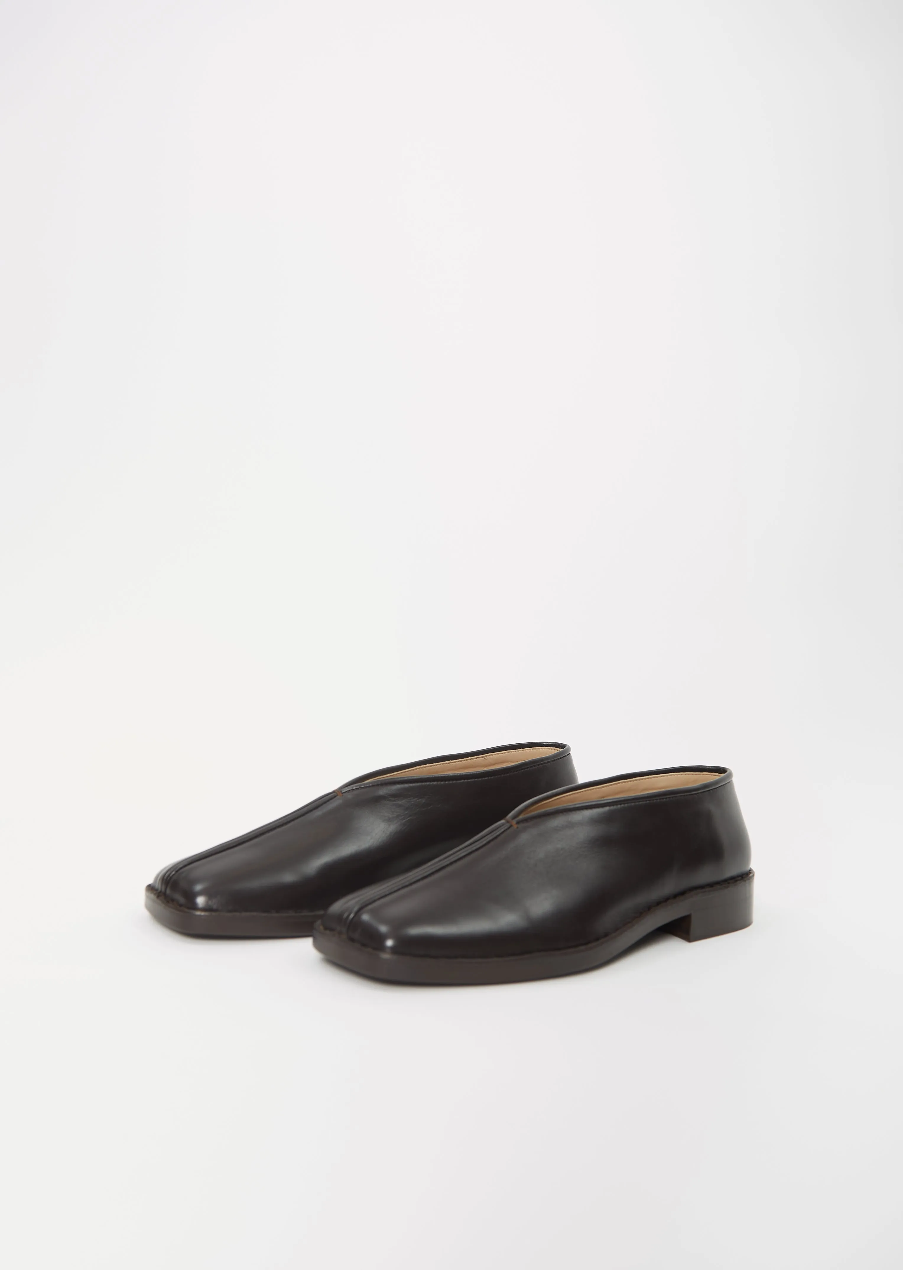 Flat Piped Slippers — Dark Chocolate sold by La Garconne product image thumbnail 2