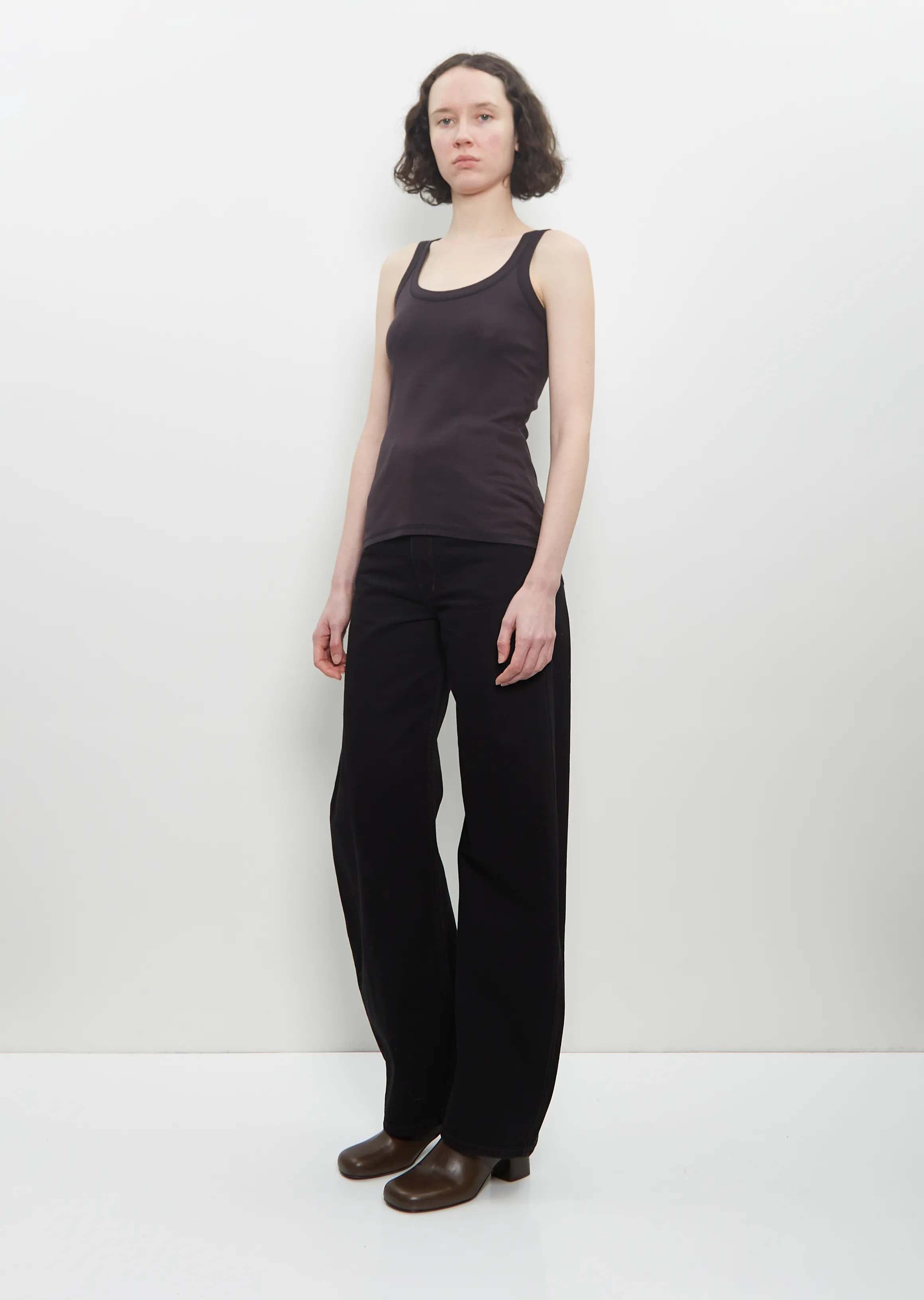 Cotton Rib Tank Top — Squid Ink sold by La Garconne product image thumbnail 5