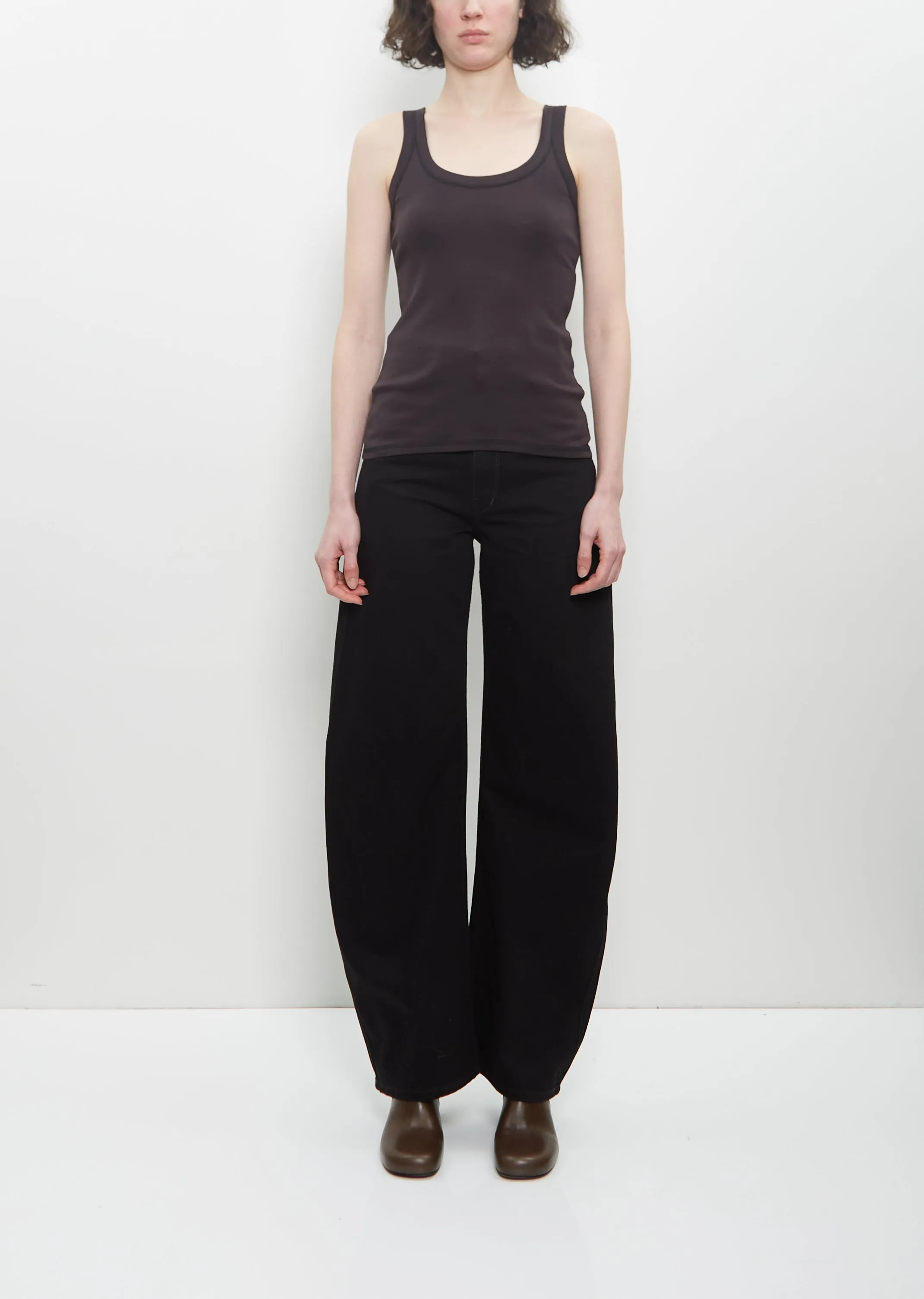 Cotton Rib Tank Top — Squid Ink sold by La Garconne product image thumbnail 4