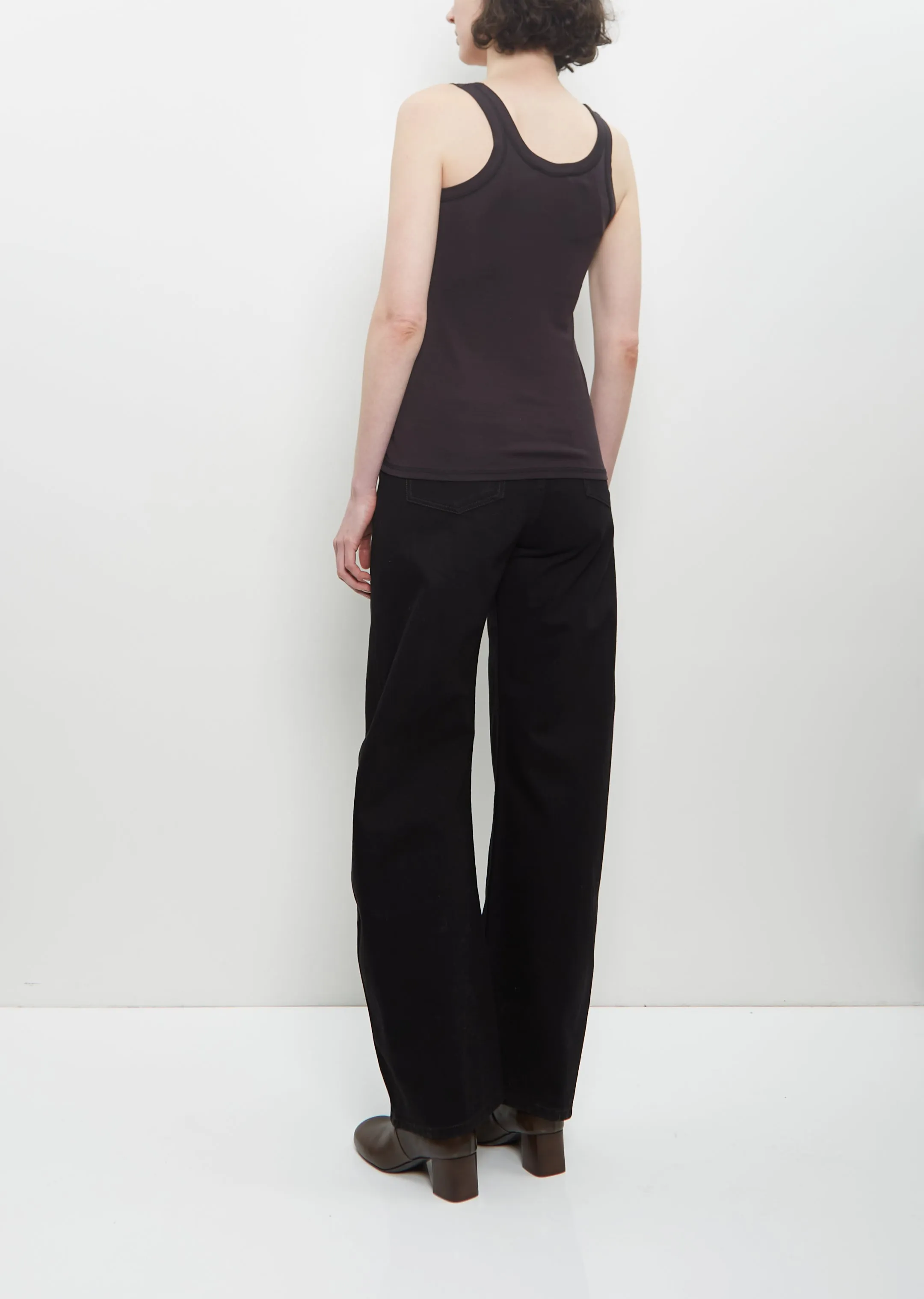 Cotton Rib Tank Top — Squid Ink sold by La Garconne product image thumbnail 3