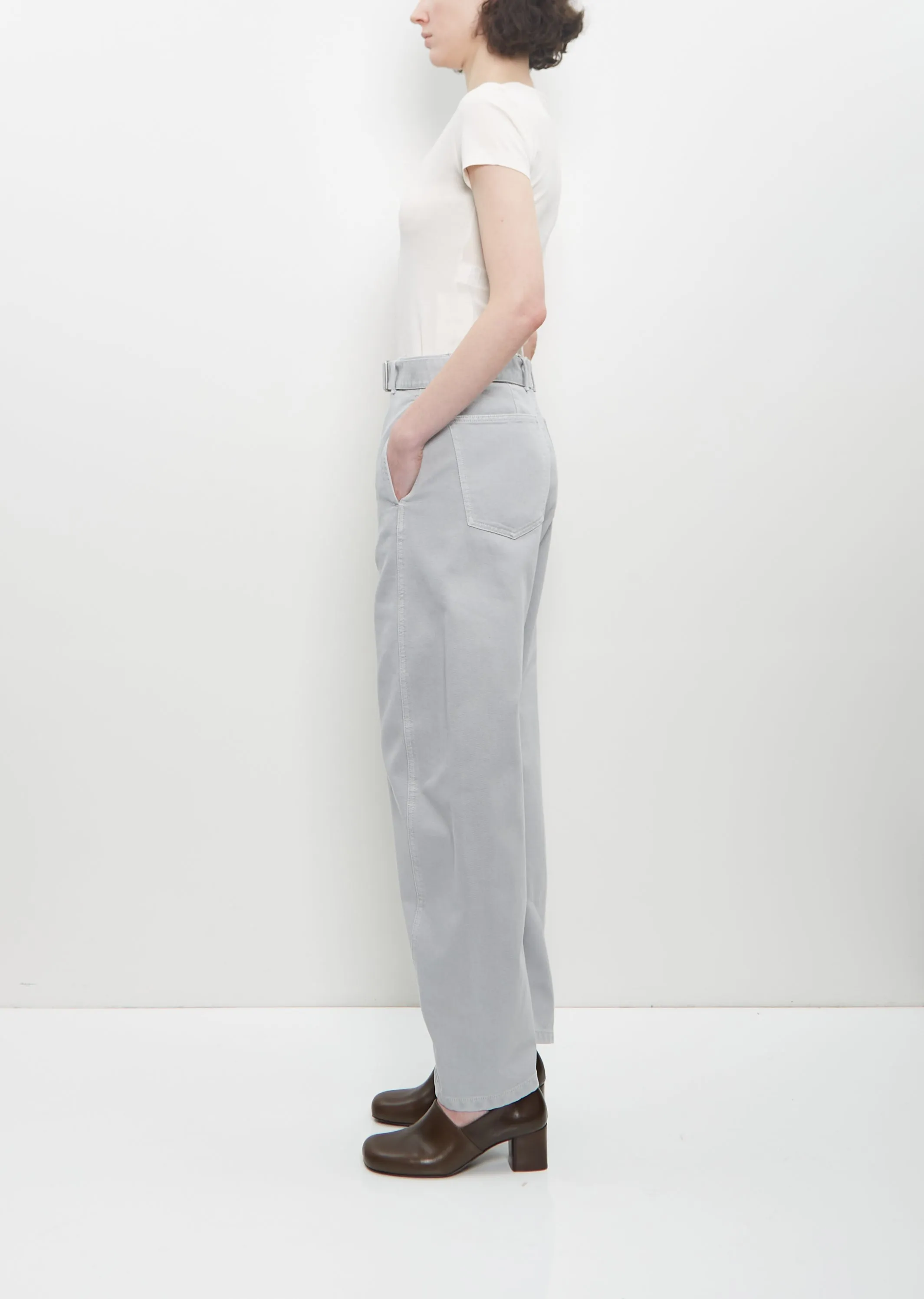 Cotton Denim Twisted Belted Pants sold by La Garconne product image thumbnail 2
