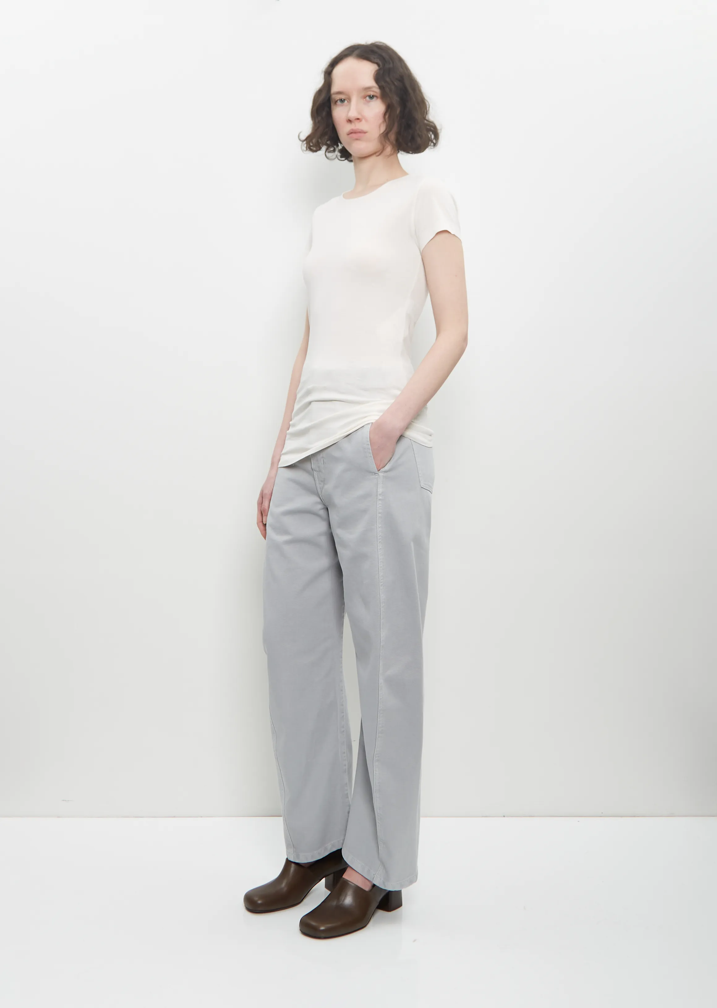 Cotton Denim Twisted Belted Pants sold by La Garconne product image thumbnail 4