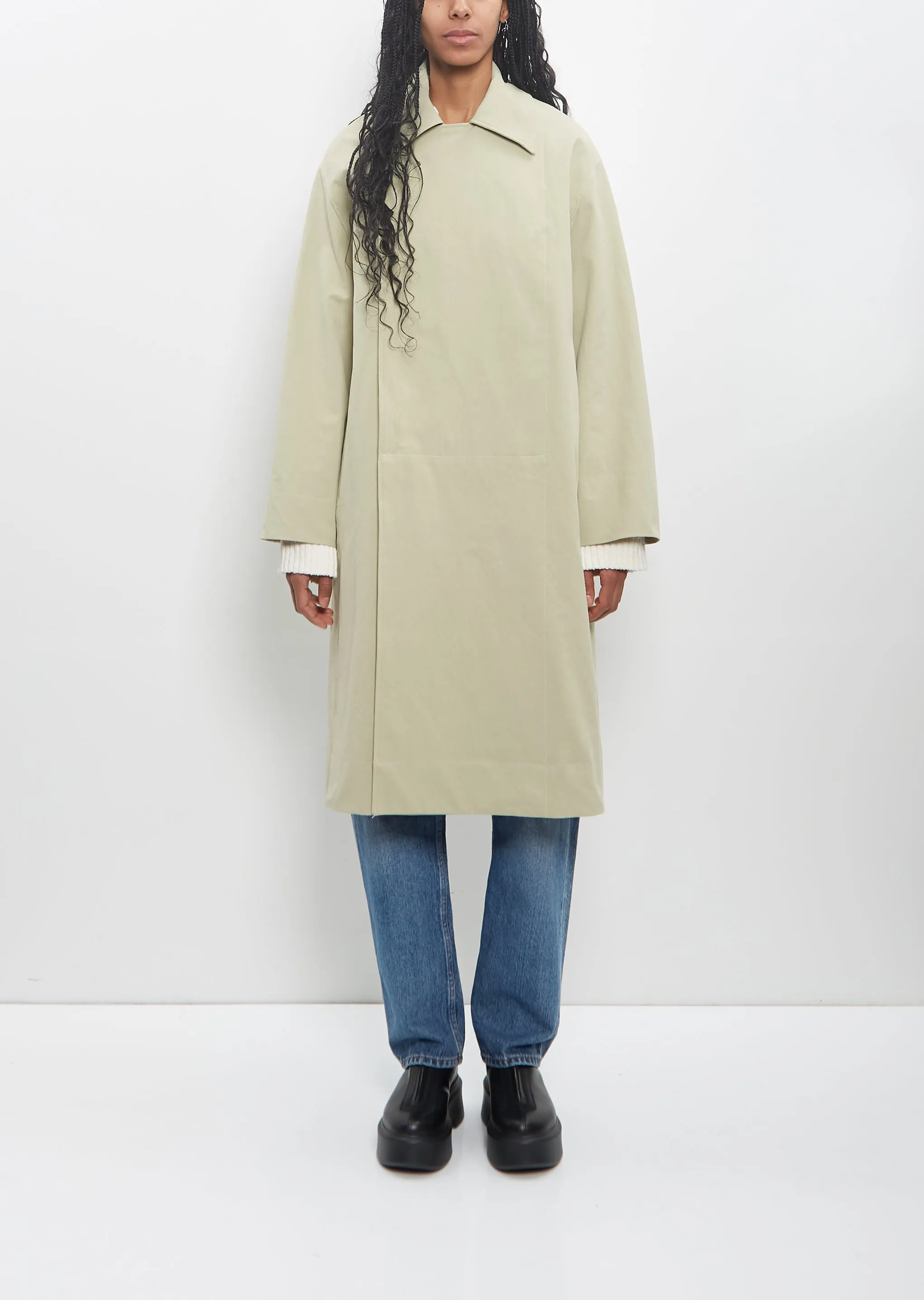 Cotton Alex Long Trench Coat sold by La Garconne