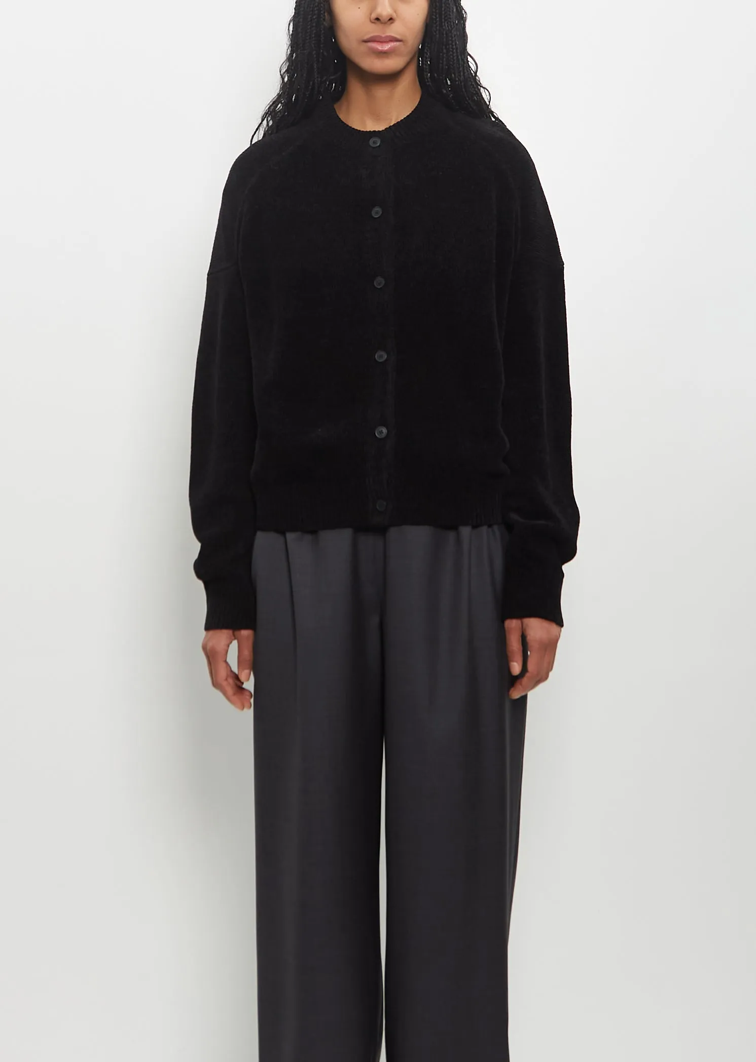 Silk Velvet Fenton Cardigan sold by La Garconne