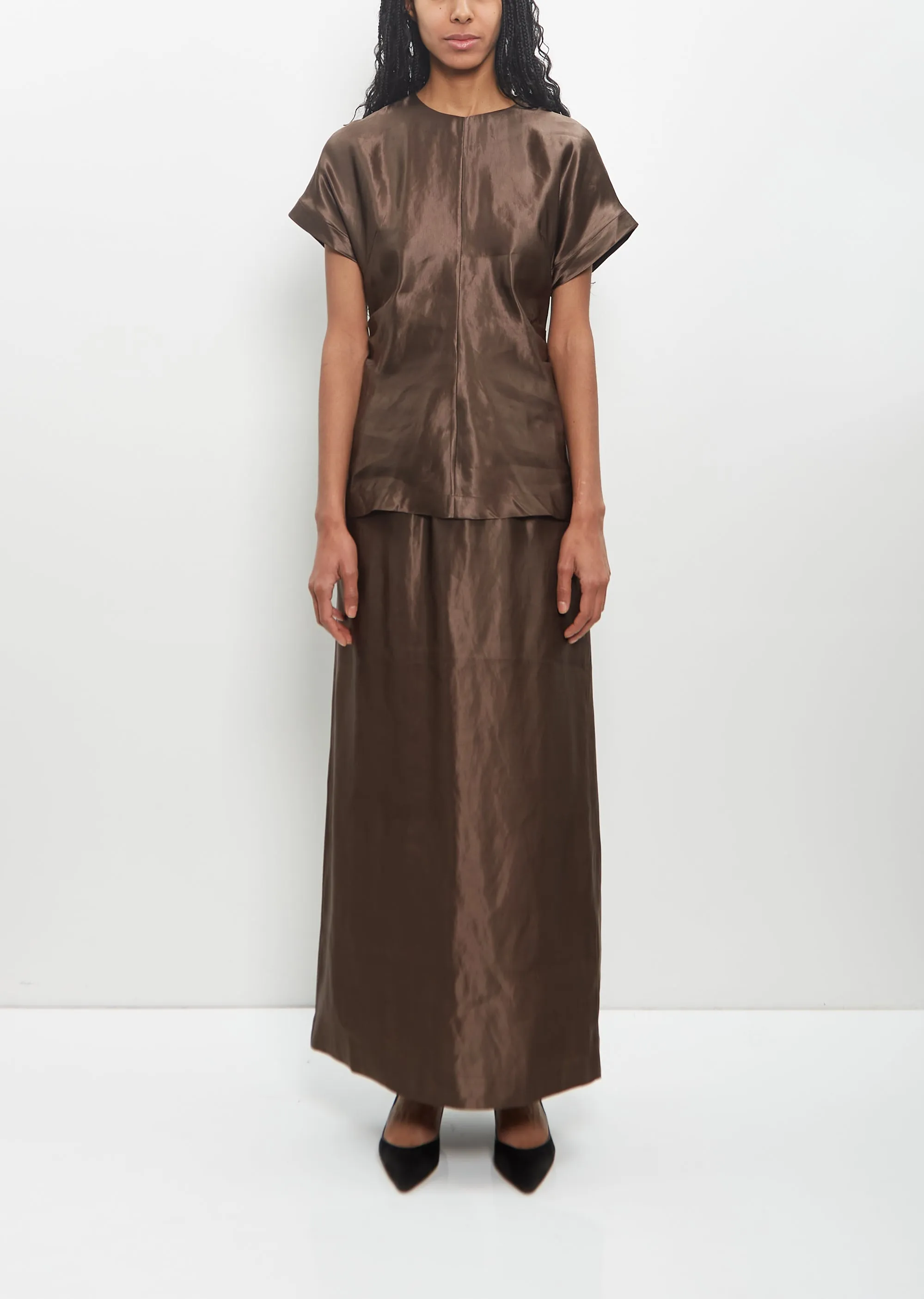 Linen Silk Pero Fitted Blouse sold by La Garconne product image thumbnail 4