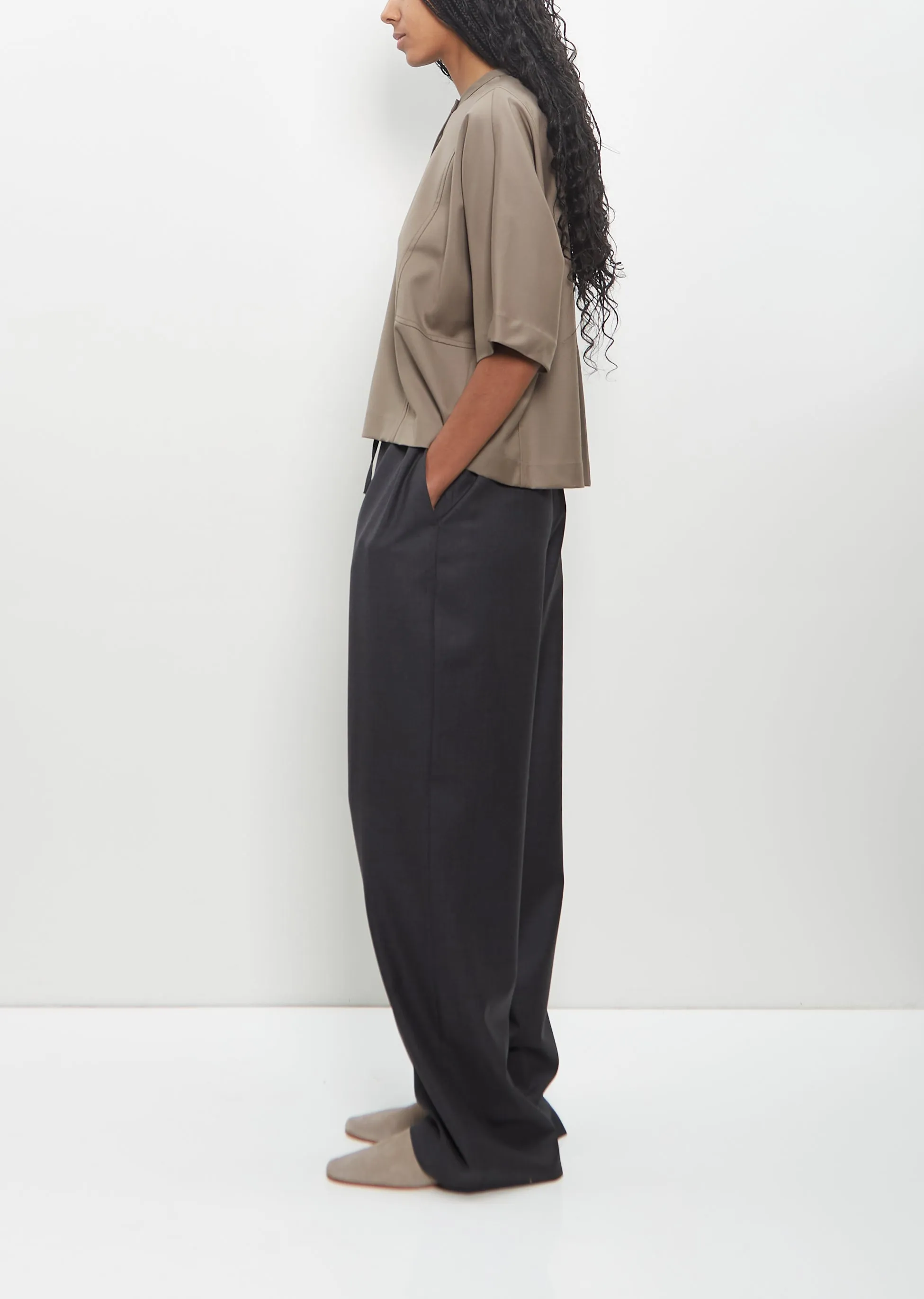 Wool Aylin Short-Sleeved Blouse sold by La Garconne product image thumbnail 2