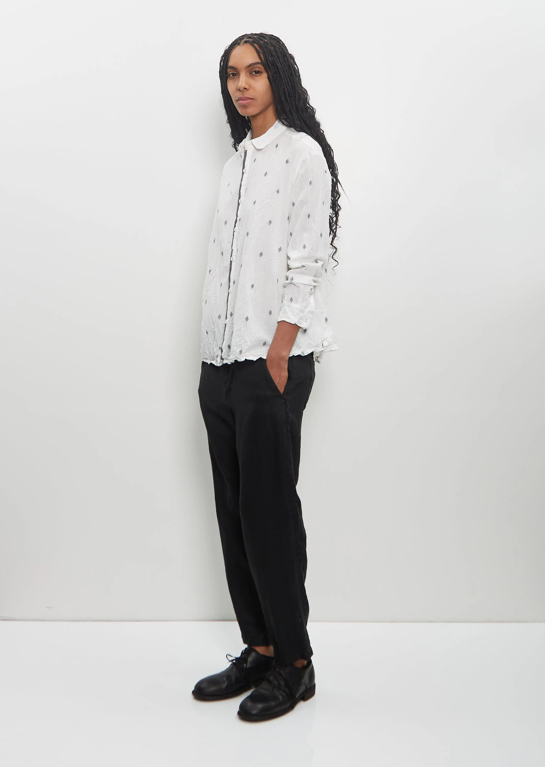 Cotton Cut Dobby Blouse sold by La Garconne product image thumbnail 5