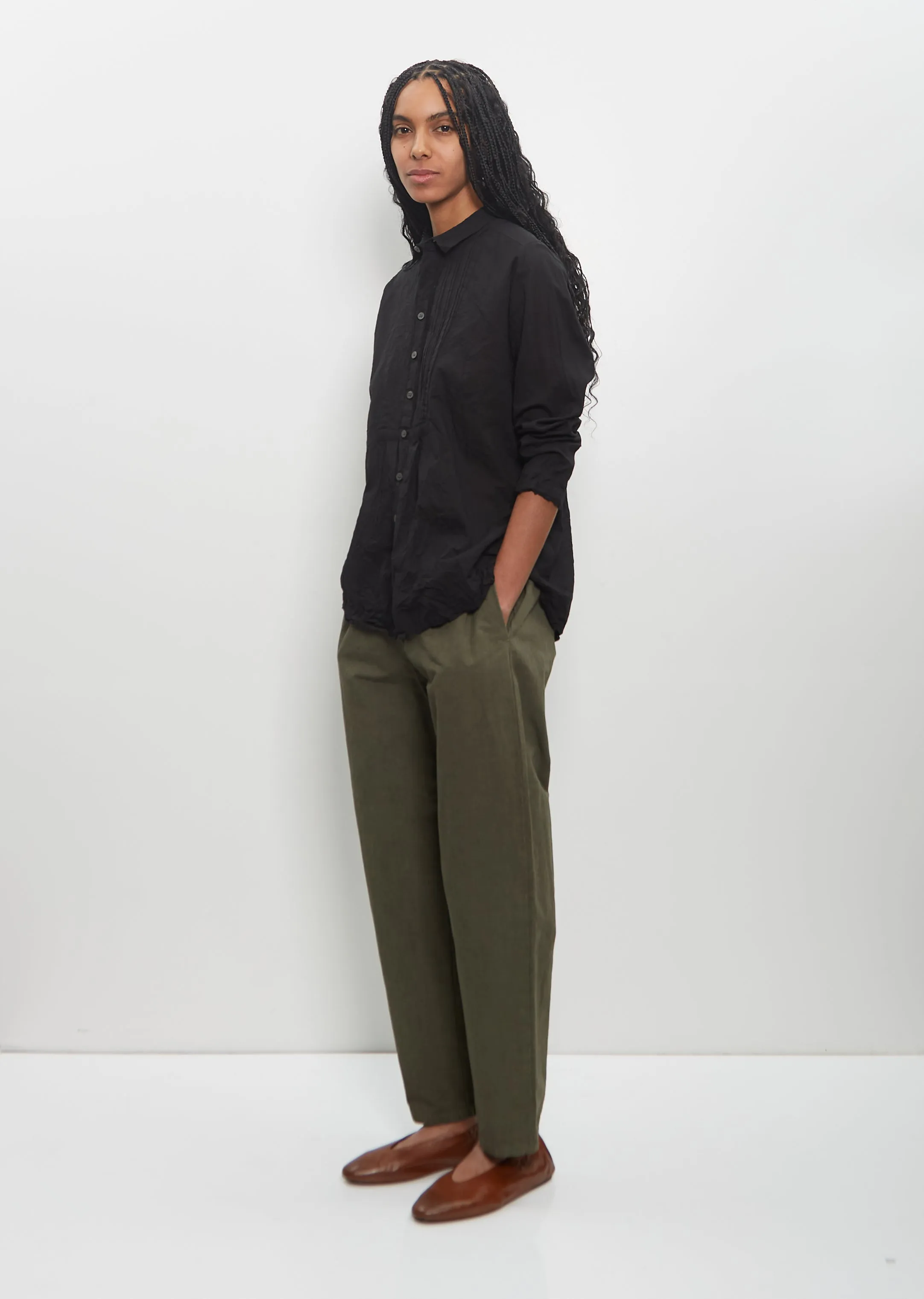 Cotton Hemp Loose Slim Pants — Khaki sold by La Garconne product image thumbnail 4