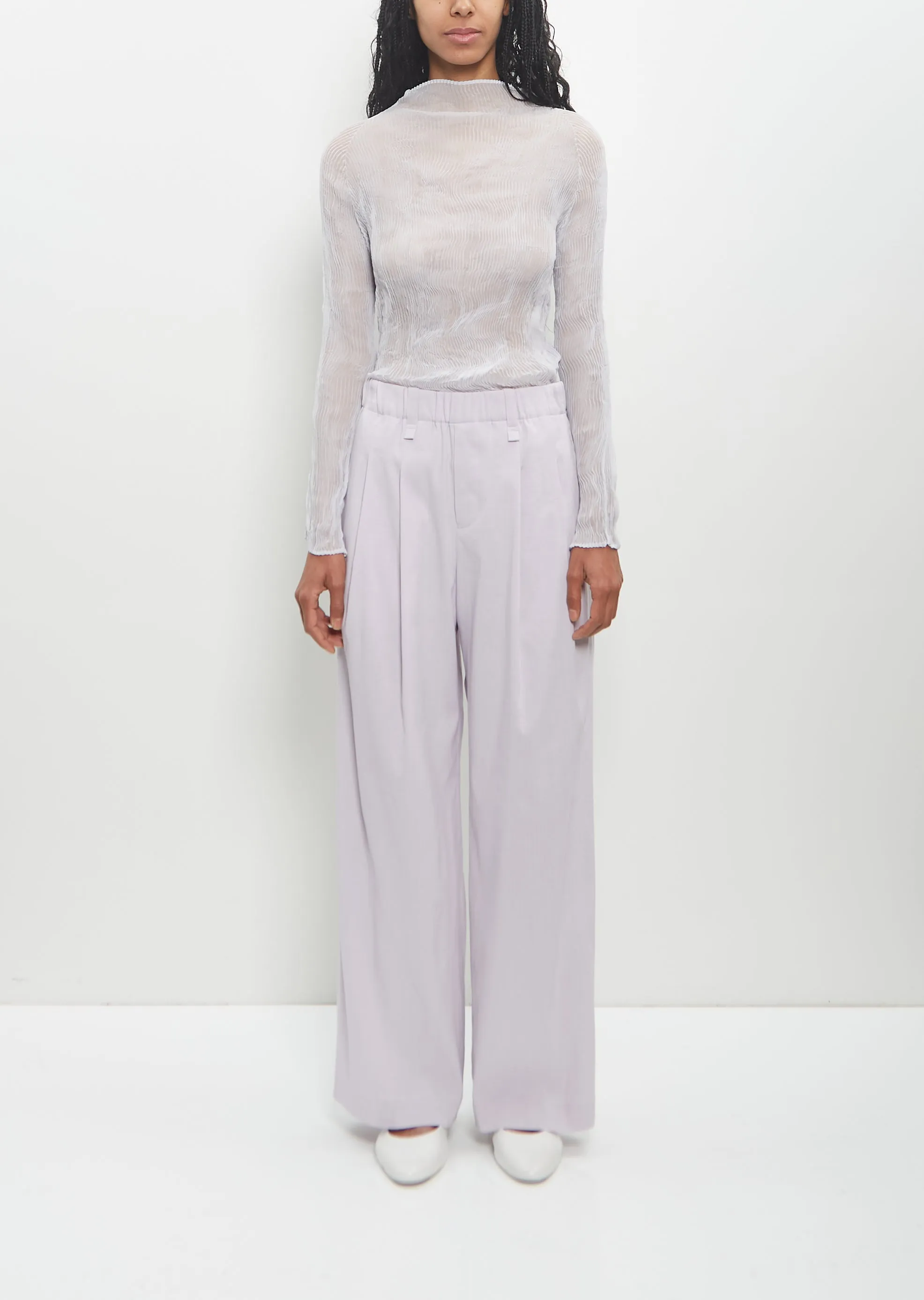 Poly-Paper Personality Pants — Light Purple Wisteria sold by La Garconne
