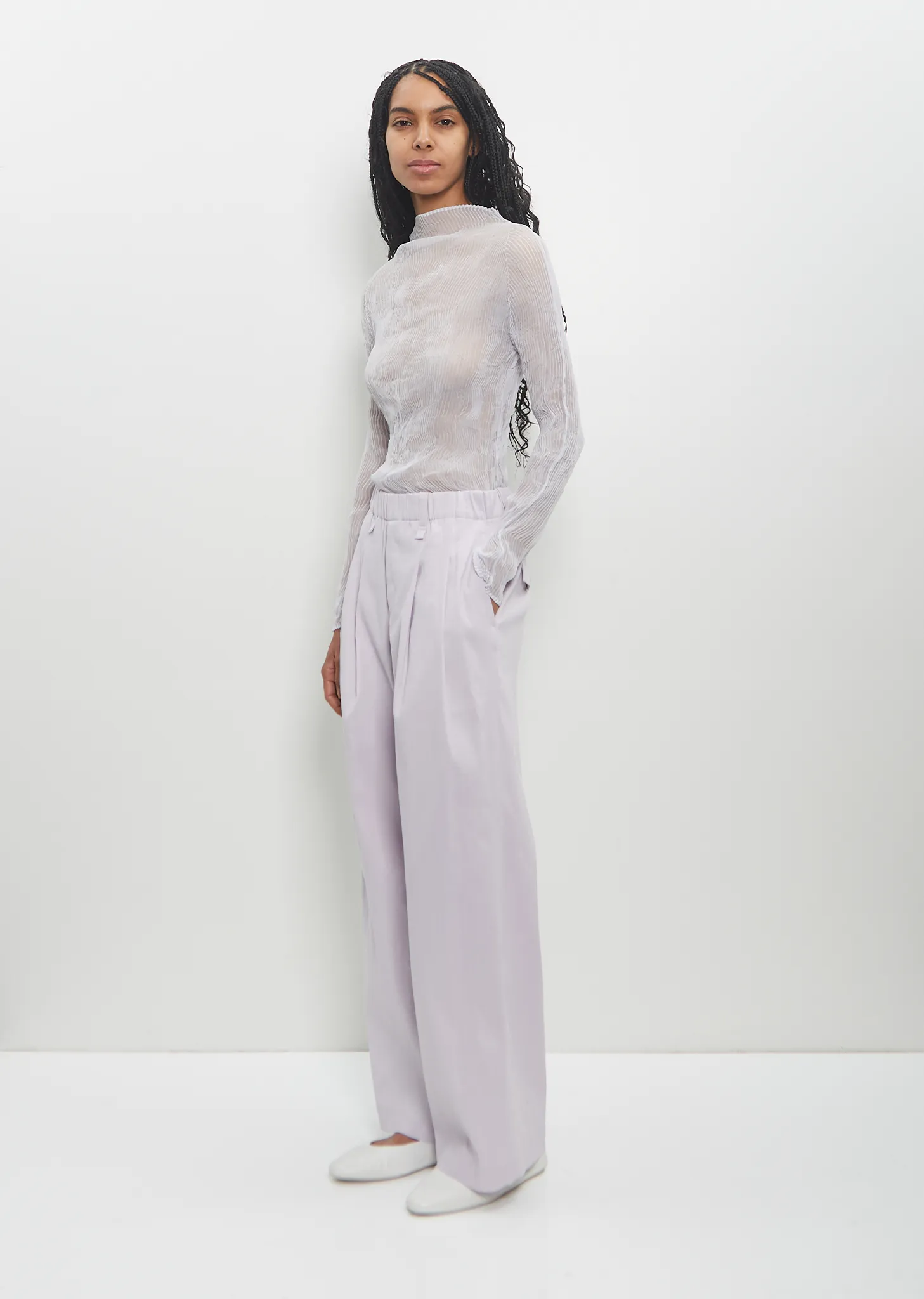 Poly-Paper Personality Pants — Light Purple Wisteria sold by La Garconne product image thumbnail 4