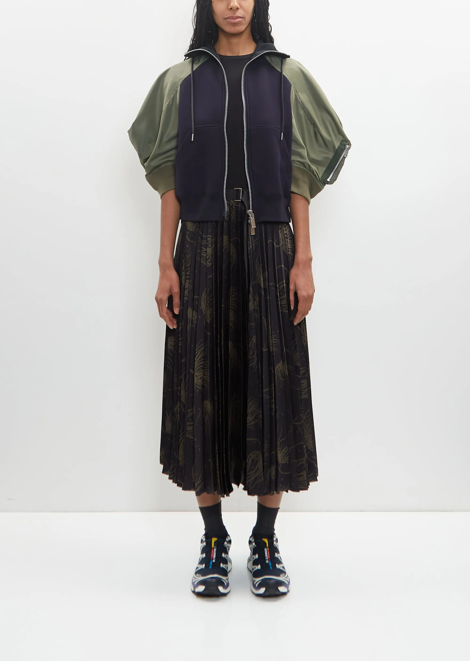 Cotton Sponge Sweat x Nylon Twill Hoodie sold by La Garconne product image thumbnail 4