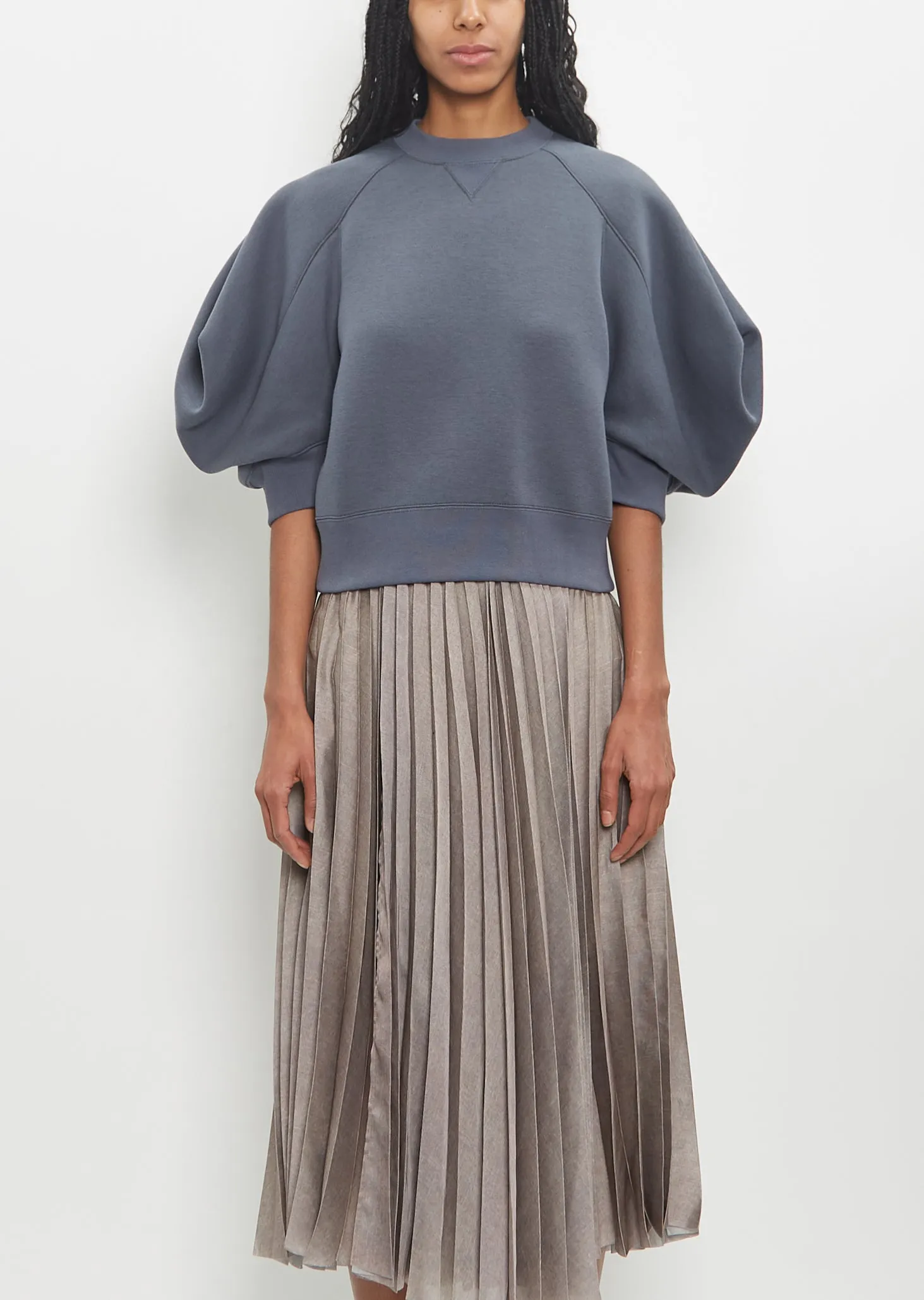 Cotton Sponge Sweat Pullover — Blue Gray sold by La Garconne