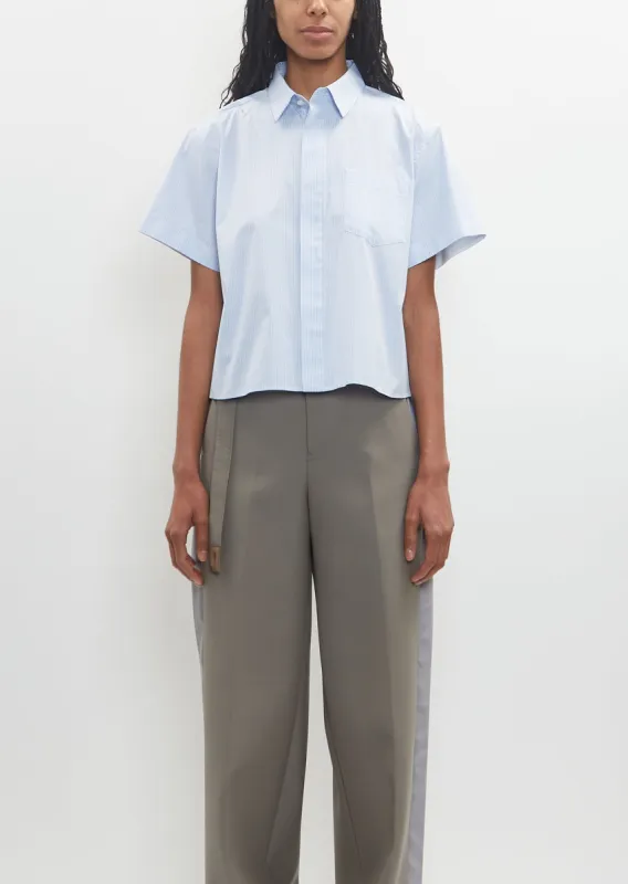 Cotton Poplin Pleated Shirt sold by La Garconne