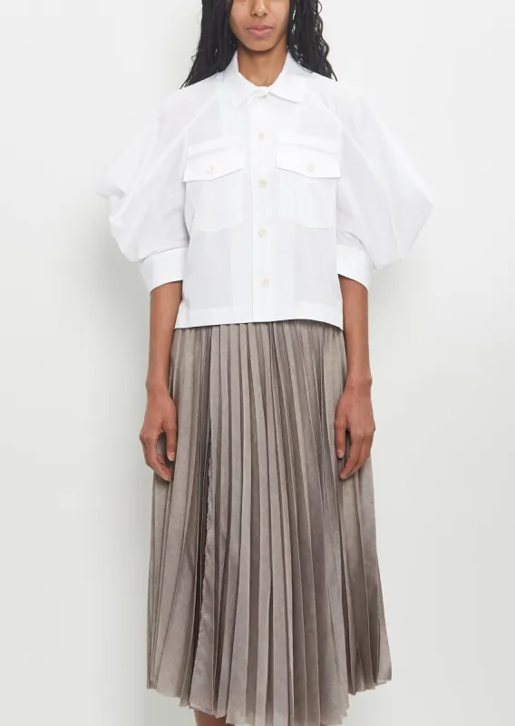 Cotton Poplin Cropped Shirt sold by La Garconne