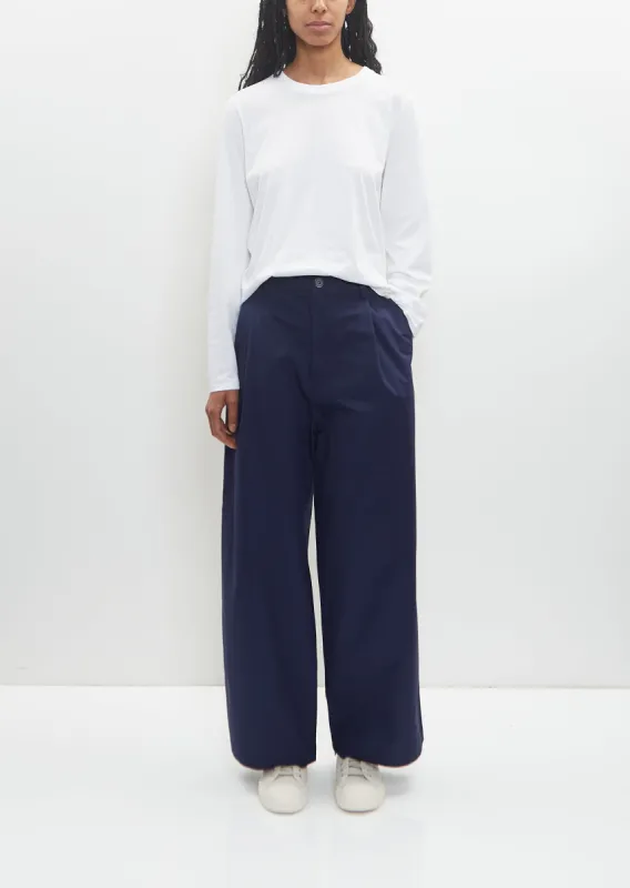 Cotton Pasadena Pleated Trouser — Sailor sold by La Garconne